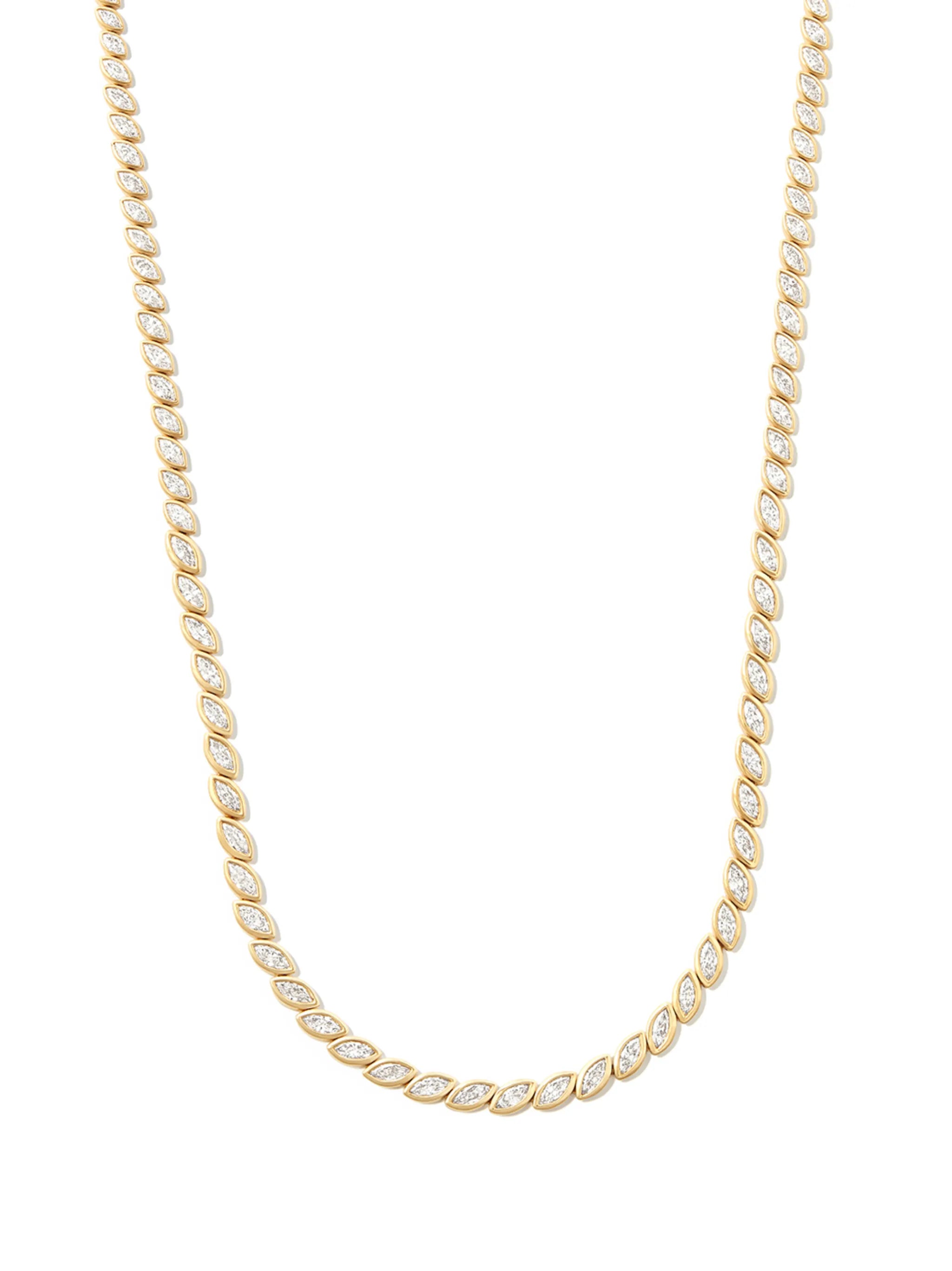 18kt yellow gold diamond choker necklace