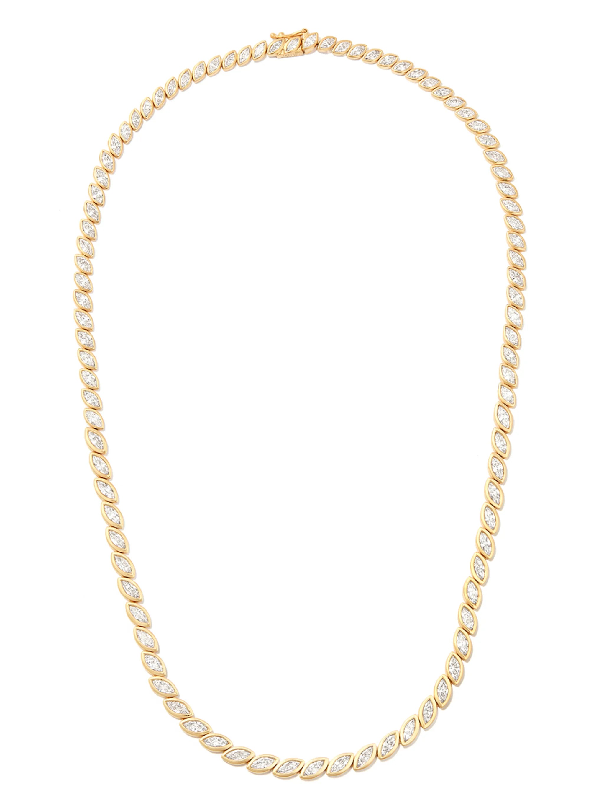 18kt yellow gold diamond choker necklace