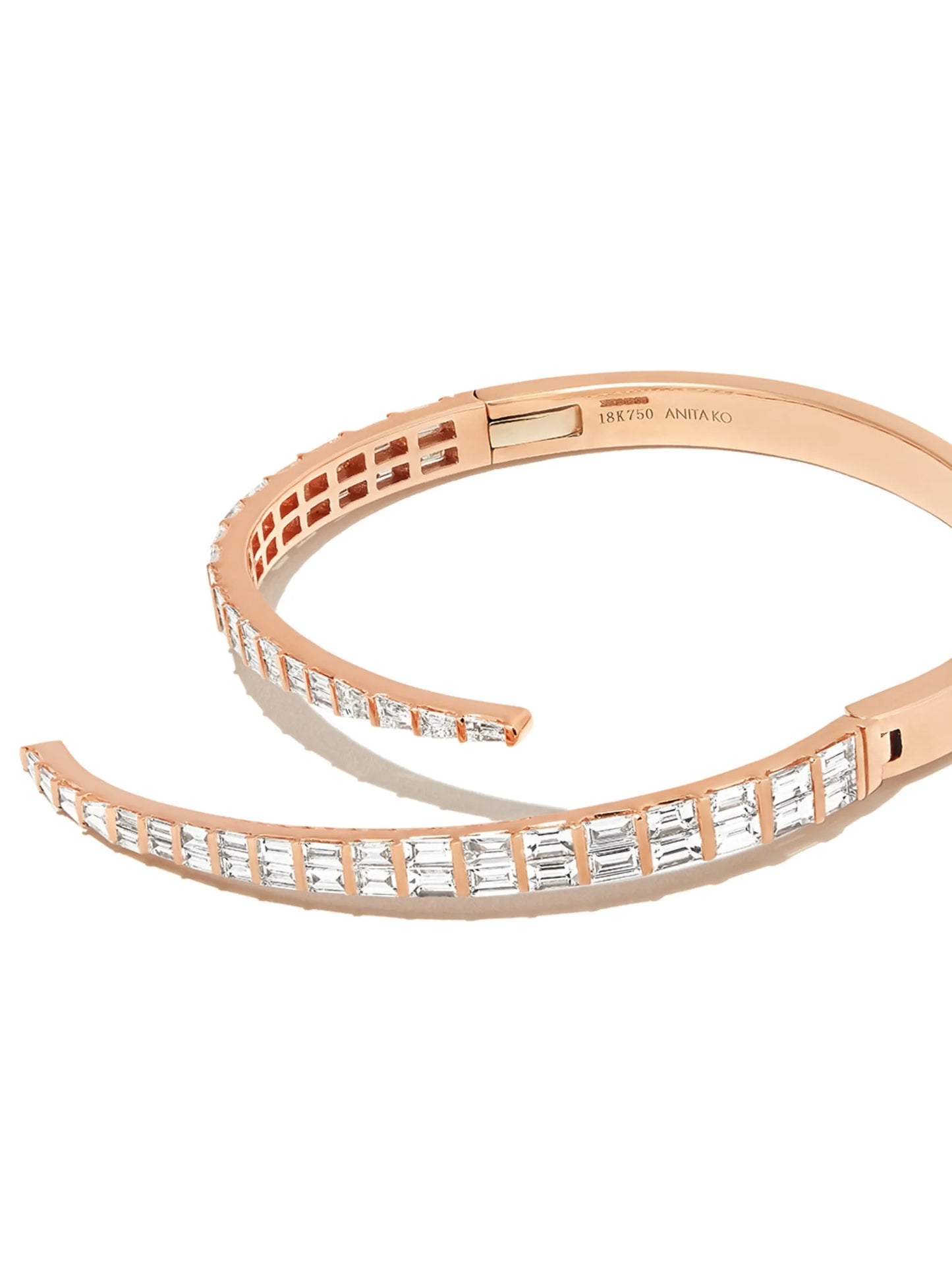 18kt rose gold Coil diamond bracelet