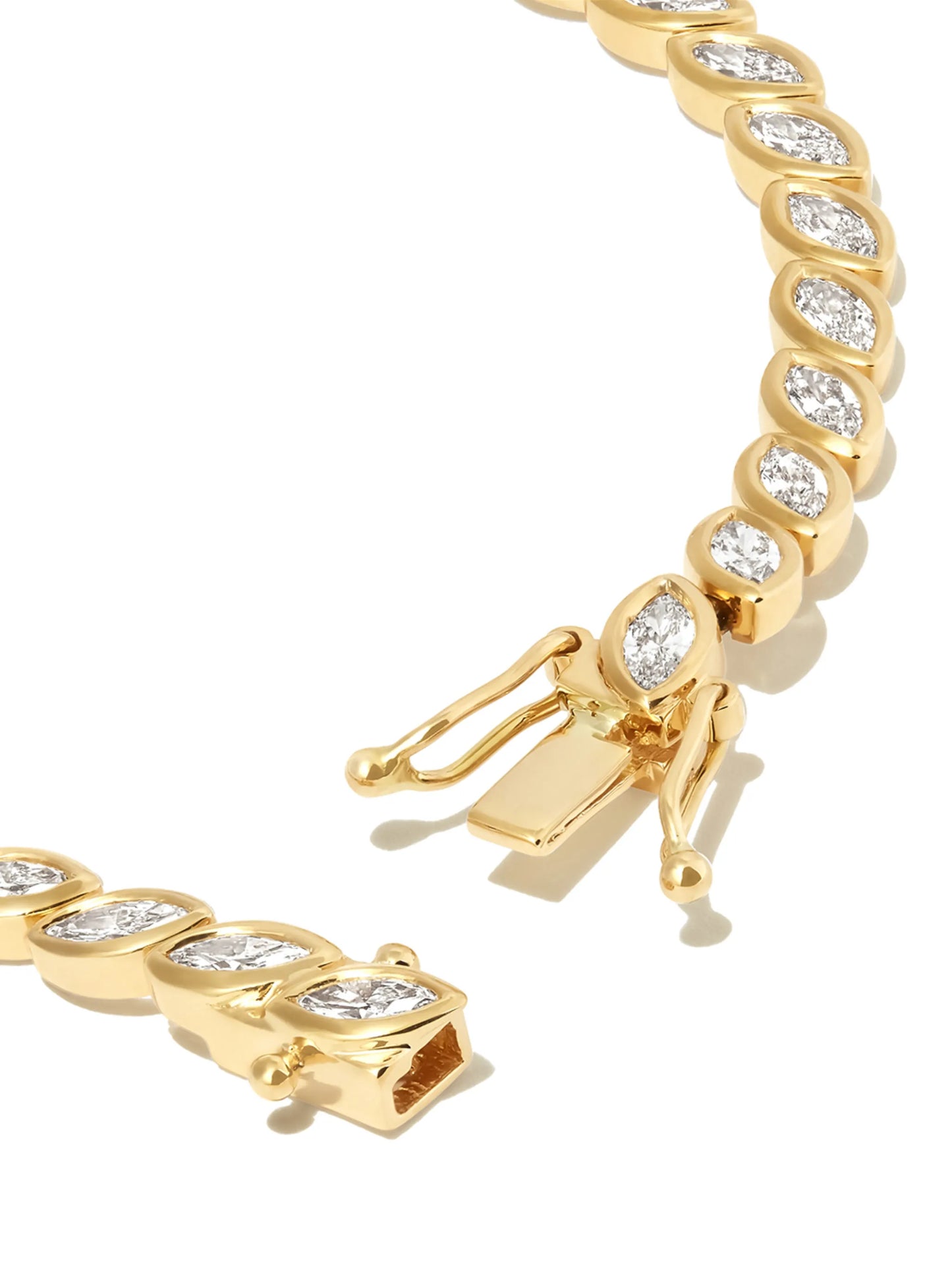 18kt yellow gold diamond tennis bracelet