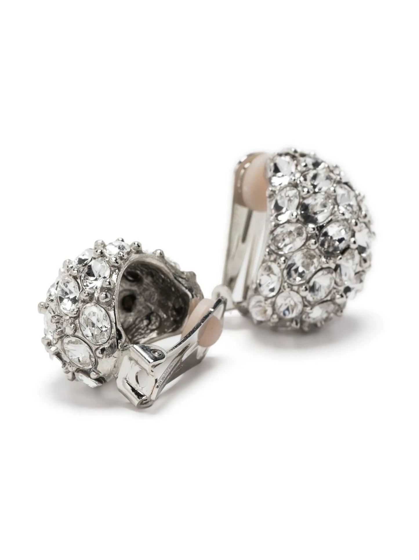 crystal embellished clip-on earrings