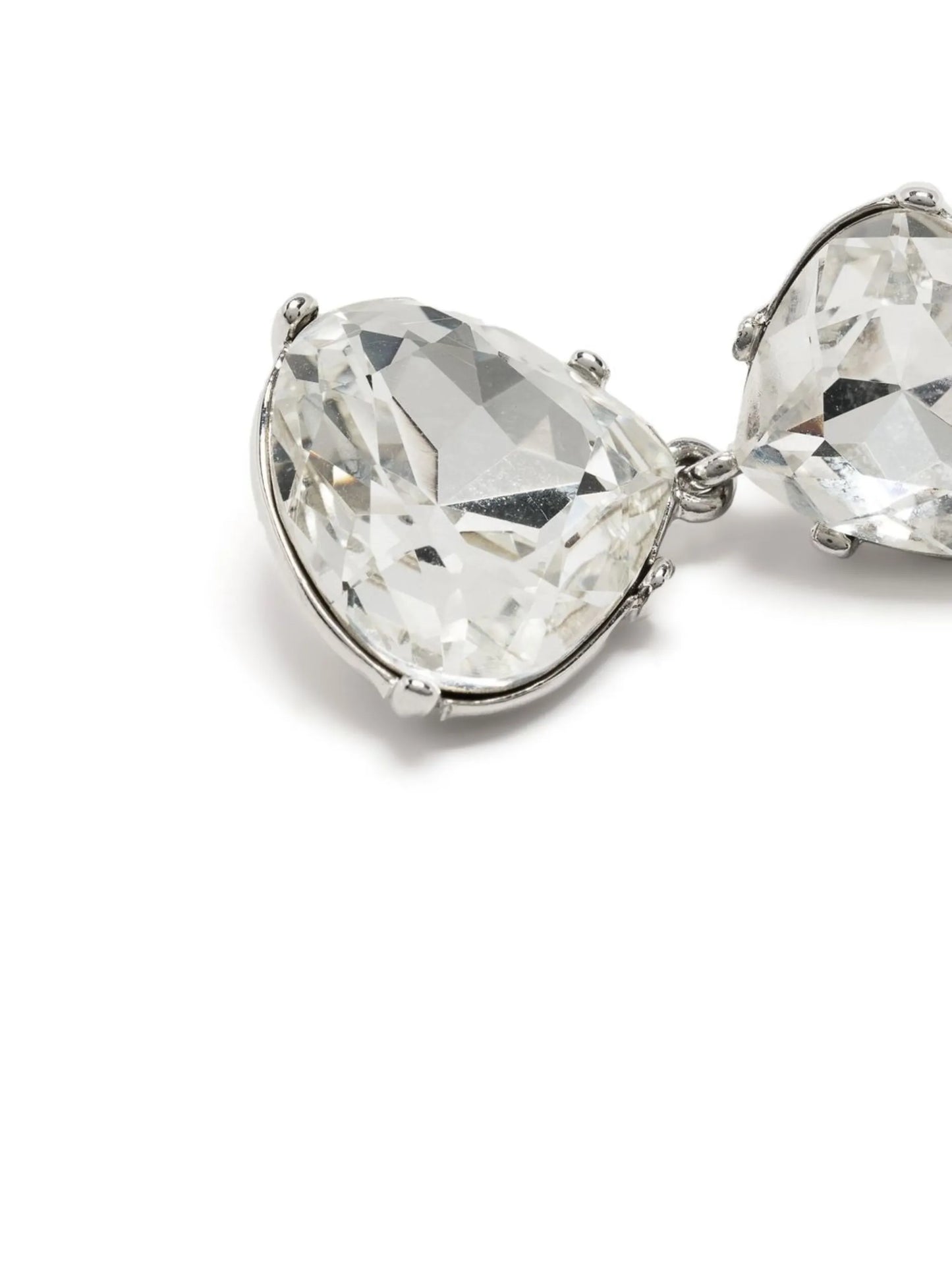 crystal drop clip earrings