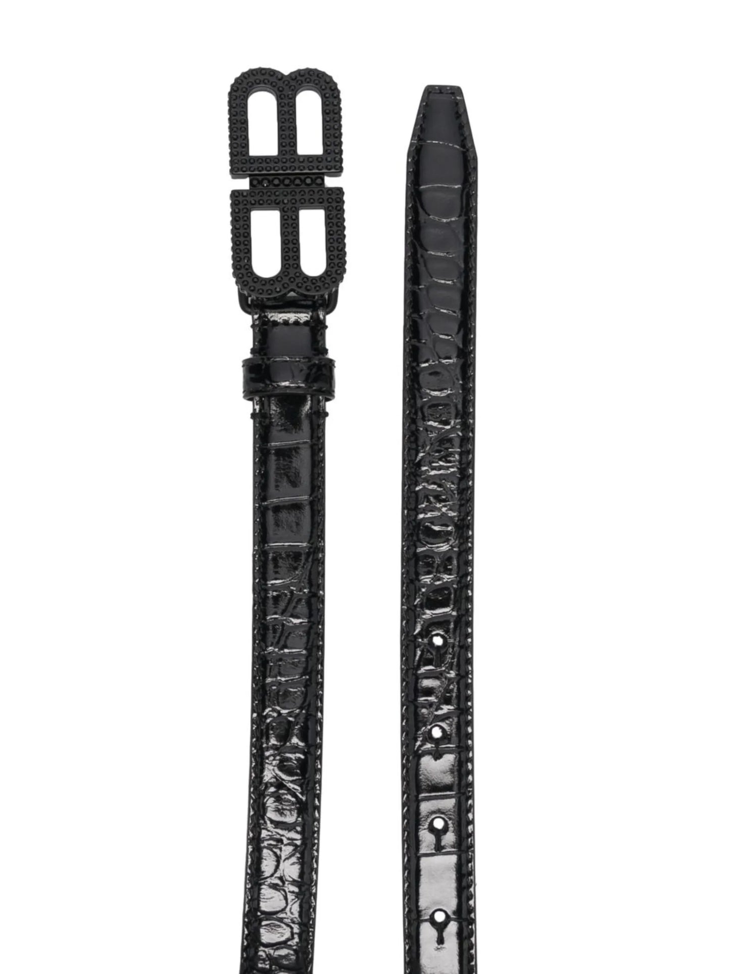 BB Hourglass embossed leather belt