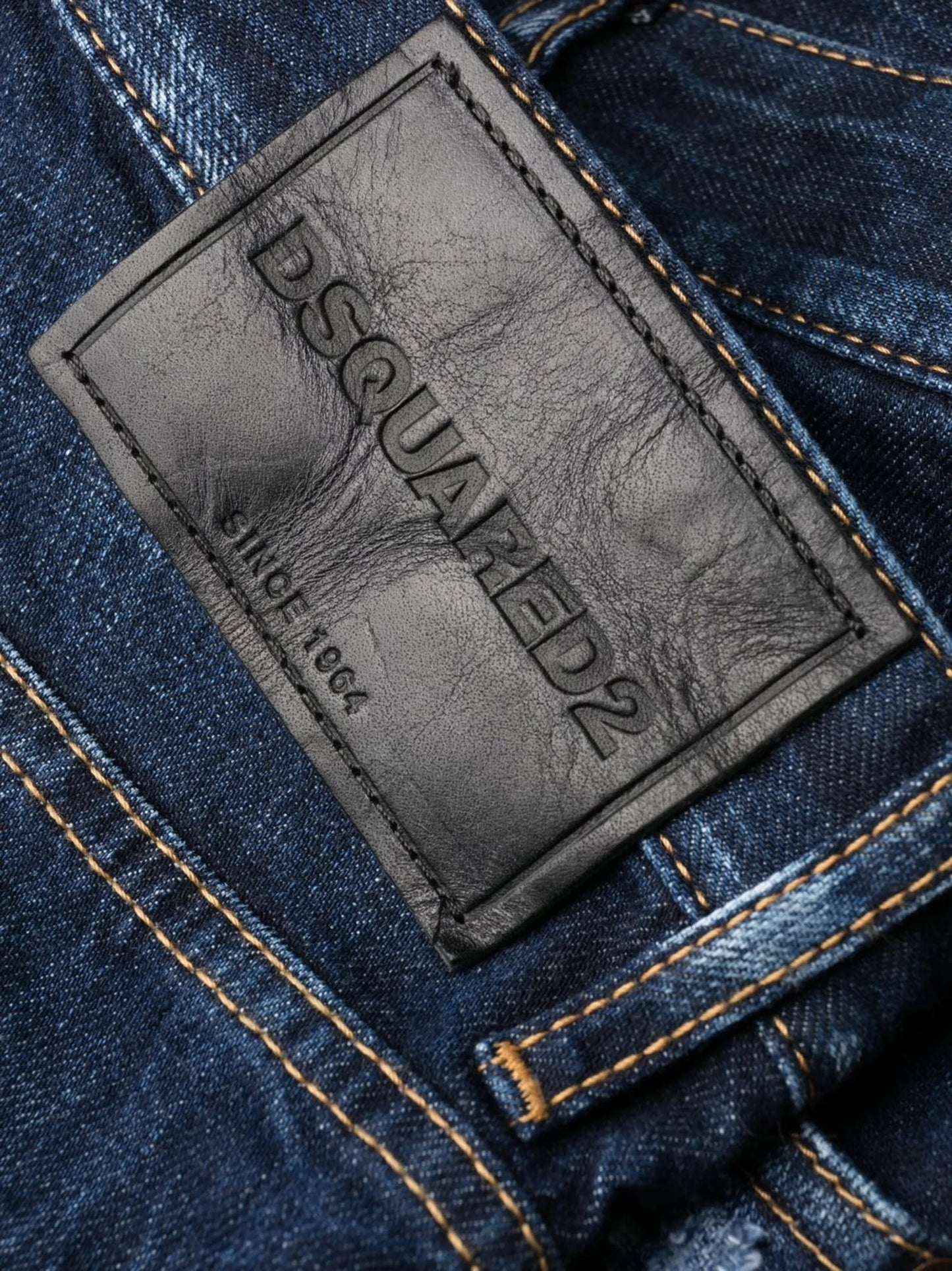 slim-cut denim jeans
