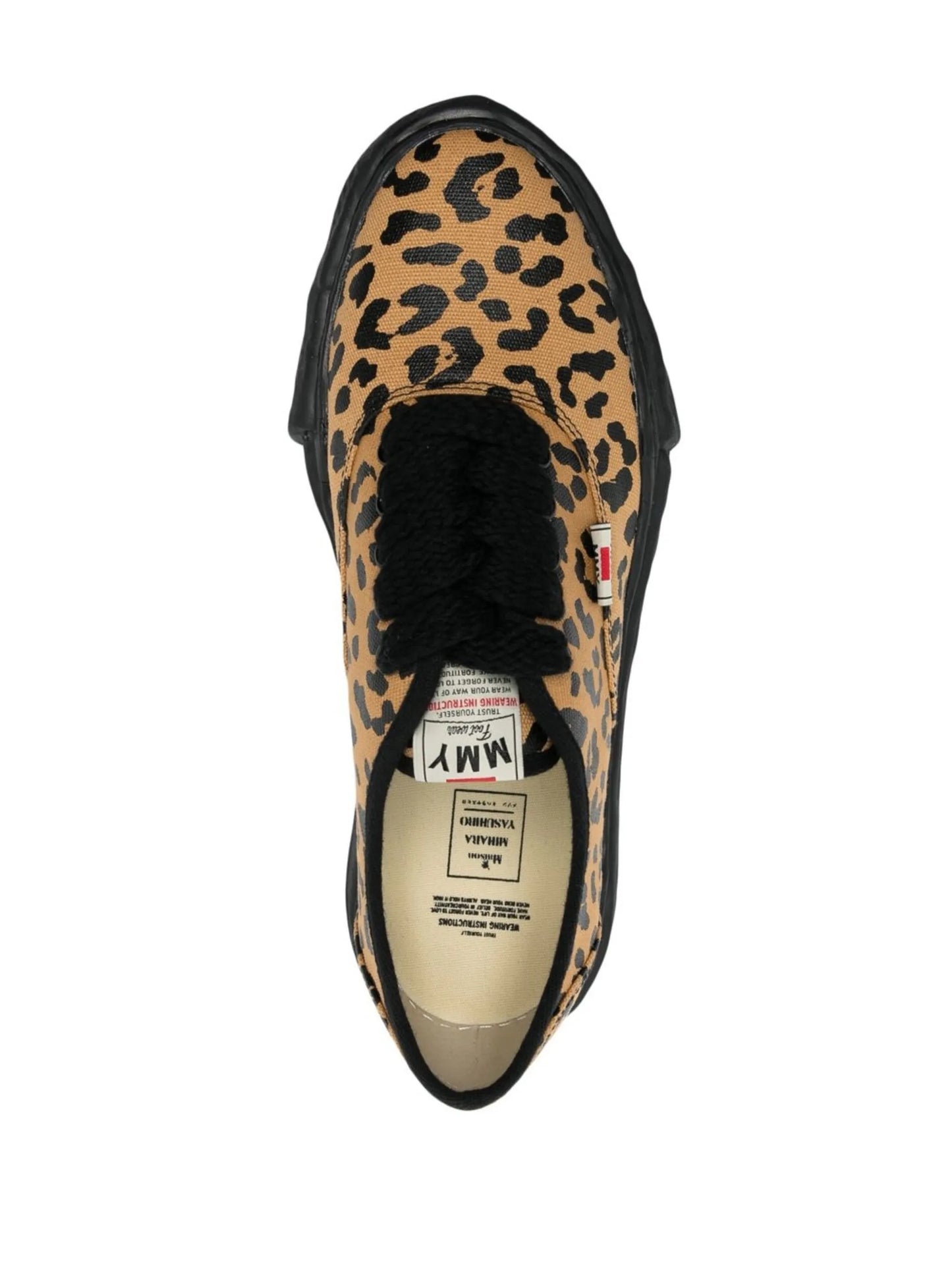 leopard-print low-top sneakers