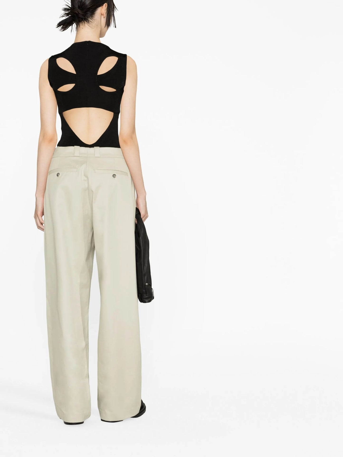 wide-leg chino trousers