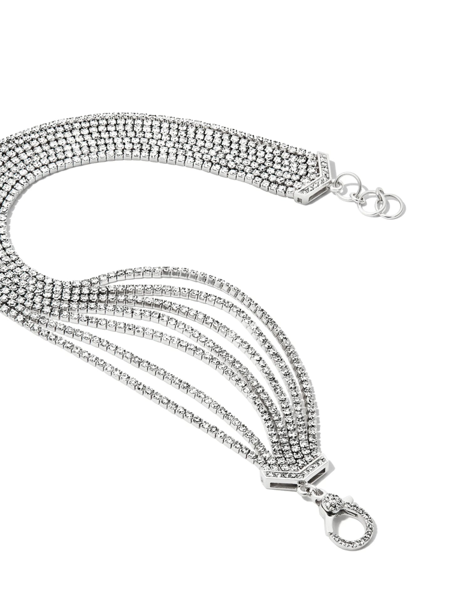 18kt white gold 7 Thread diamond bracelet