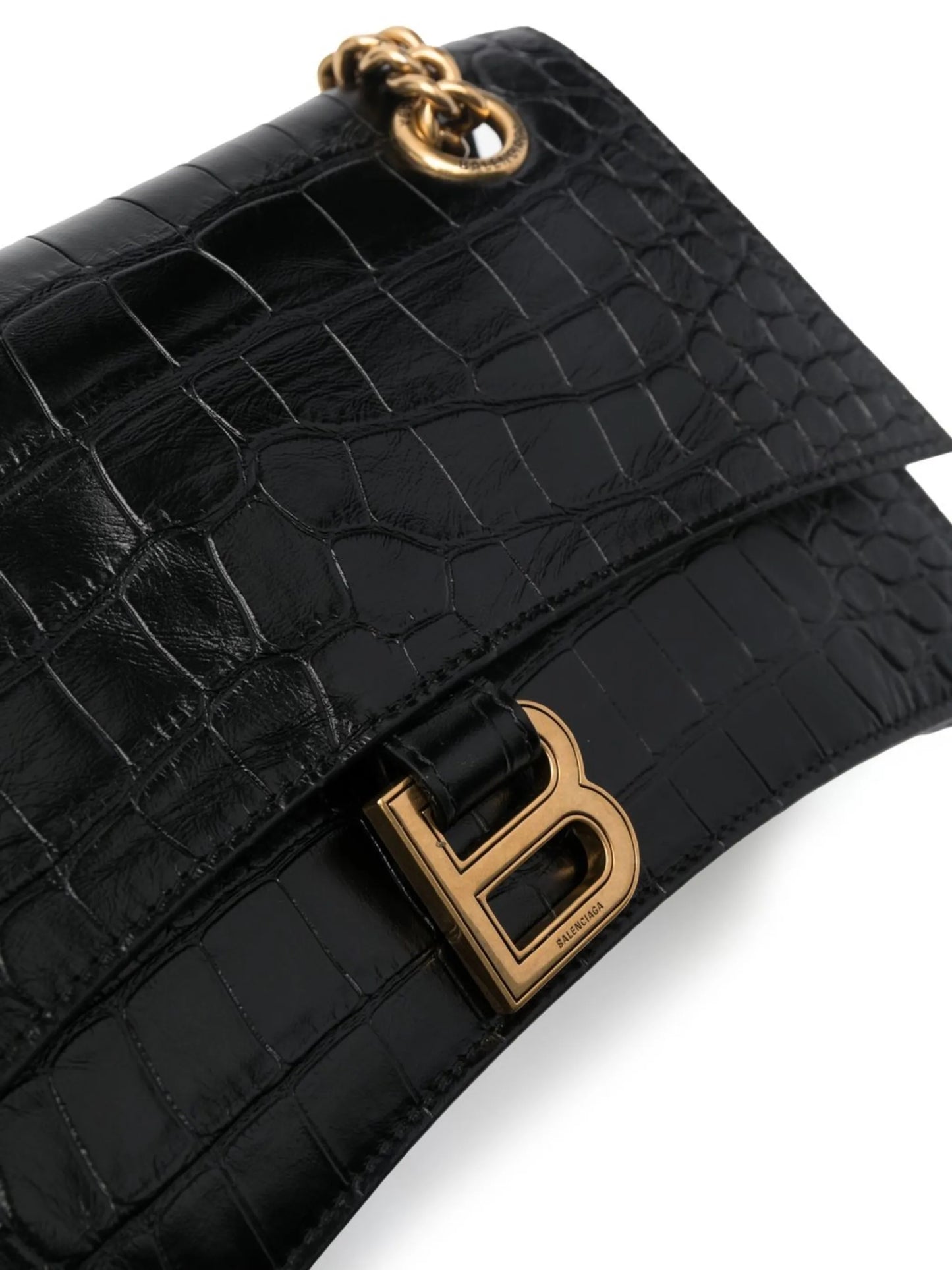 small Crush crocodile-embossed shoulder bag