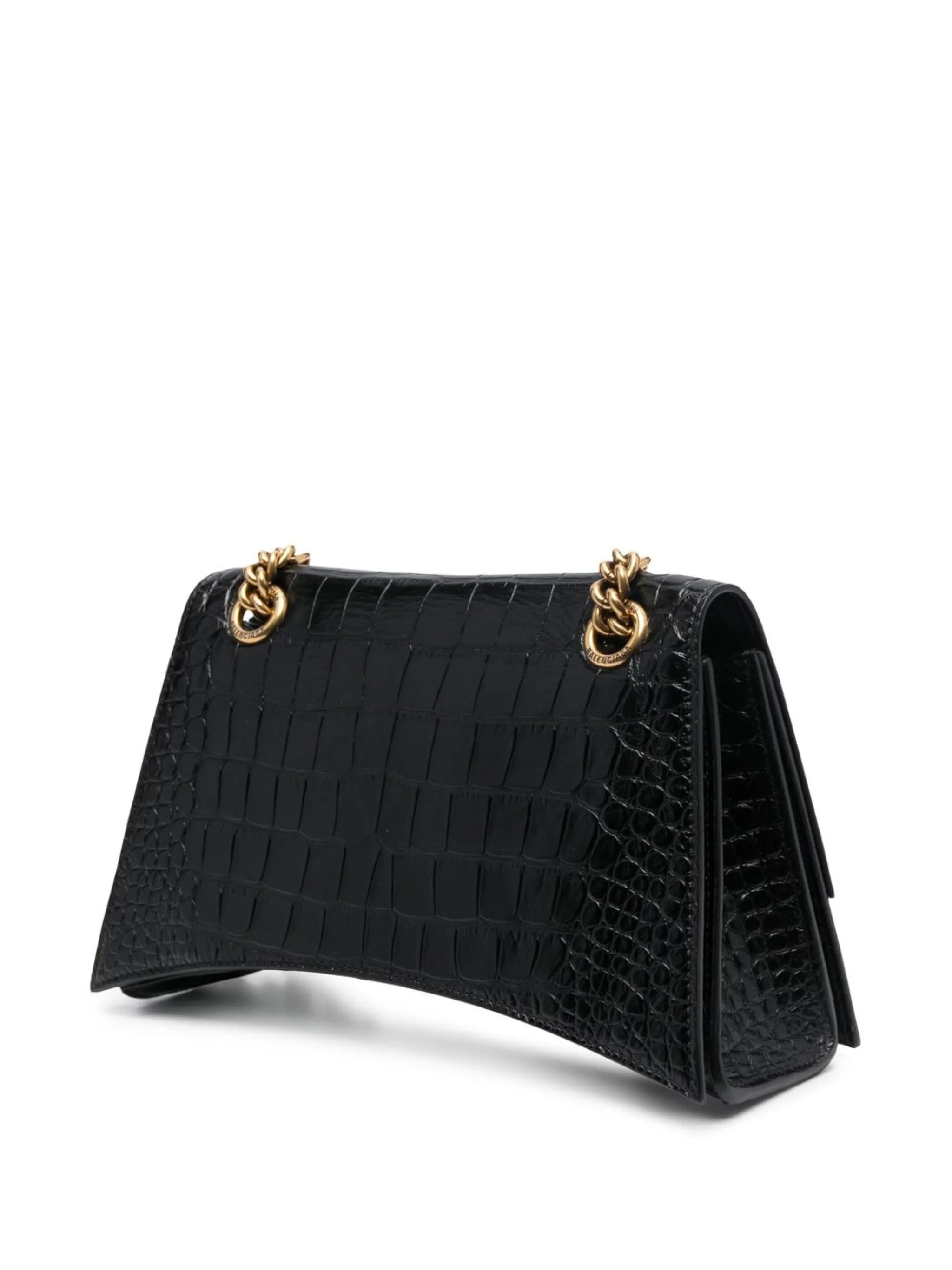 small Crush crocodile-embossed shoulder bag