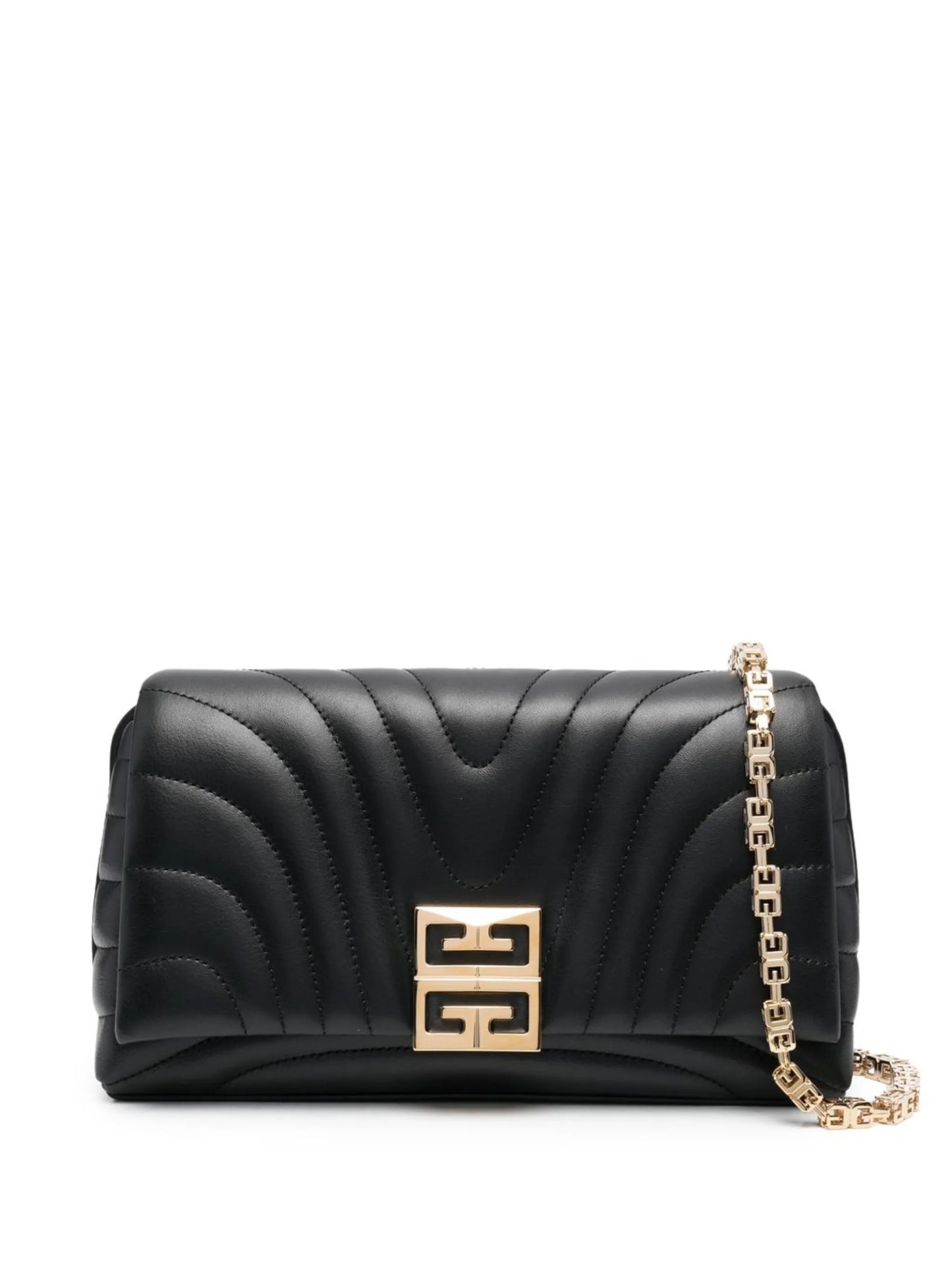 quilted logo-plaque shoulder bag