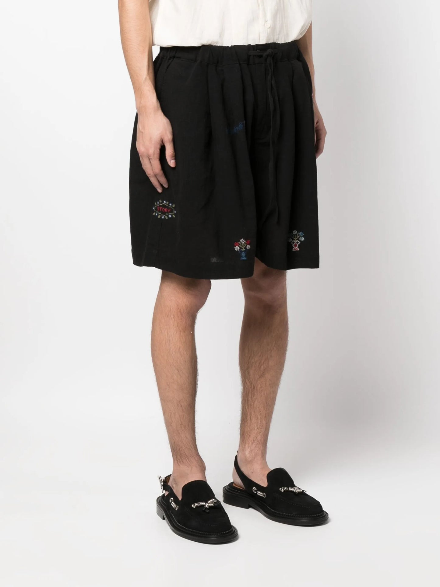 embroidered-detail Bermuda shorts