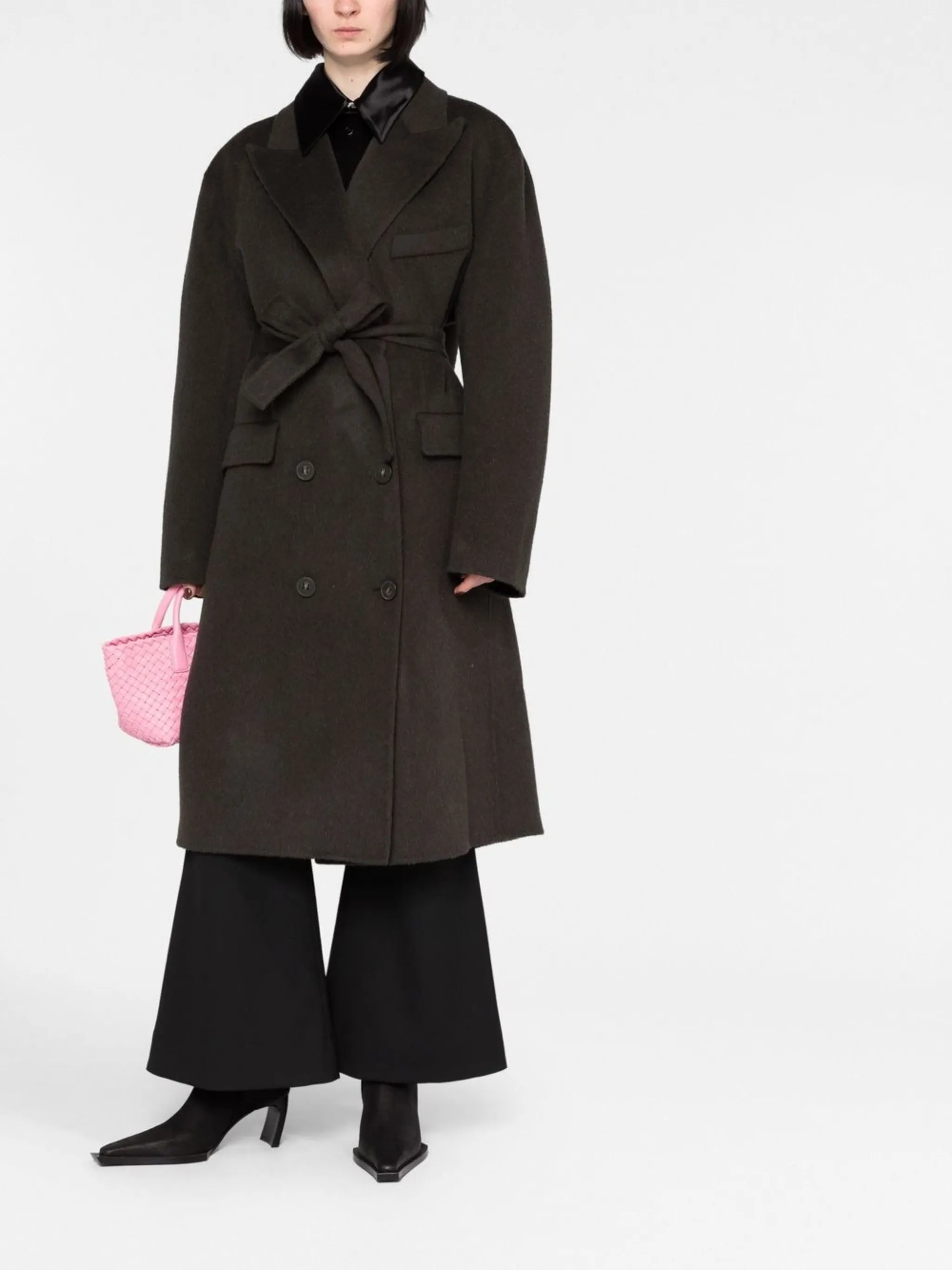 Onessa tie-waist midi coat