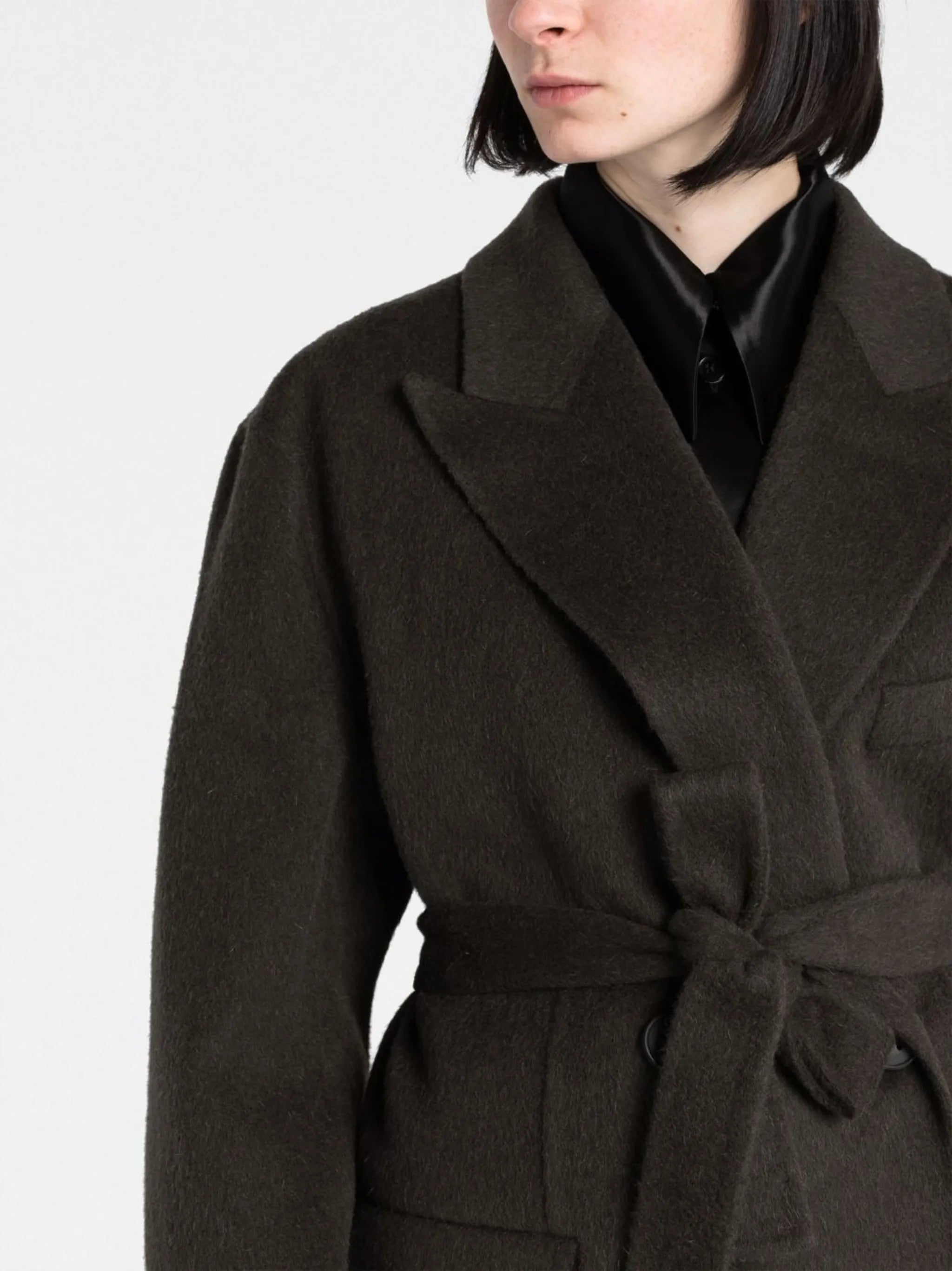 Onessa tie-waist midi coat