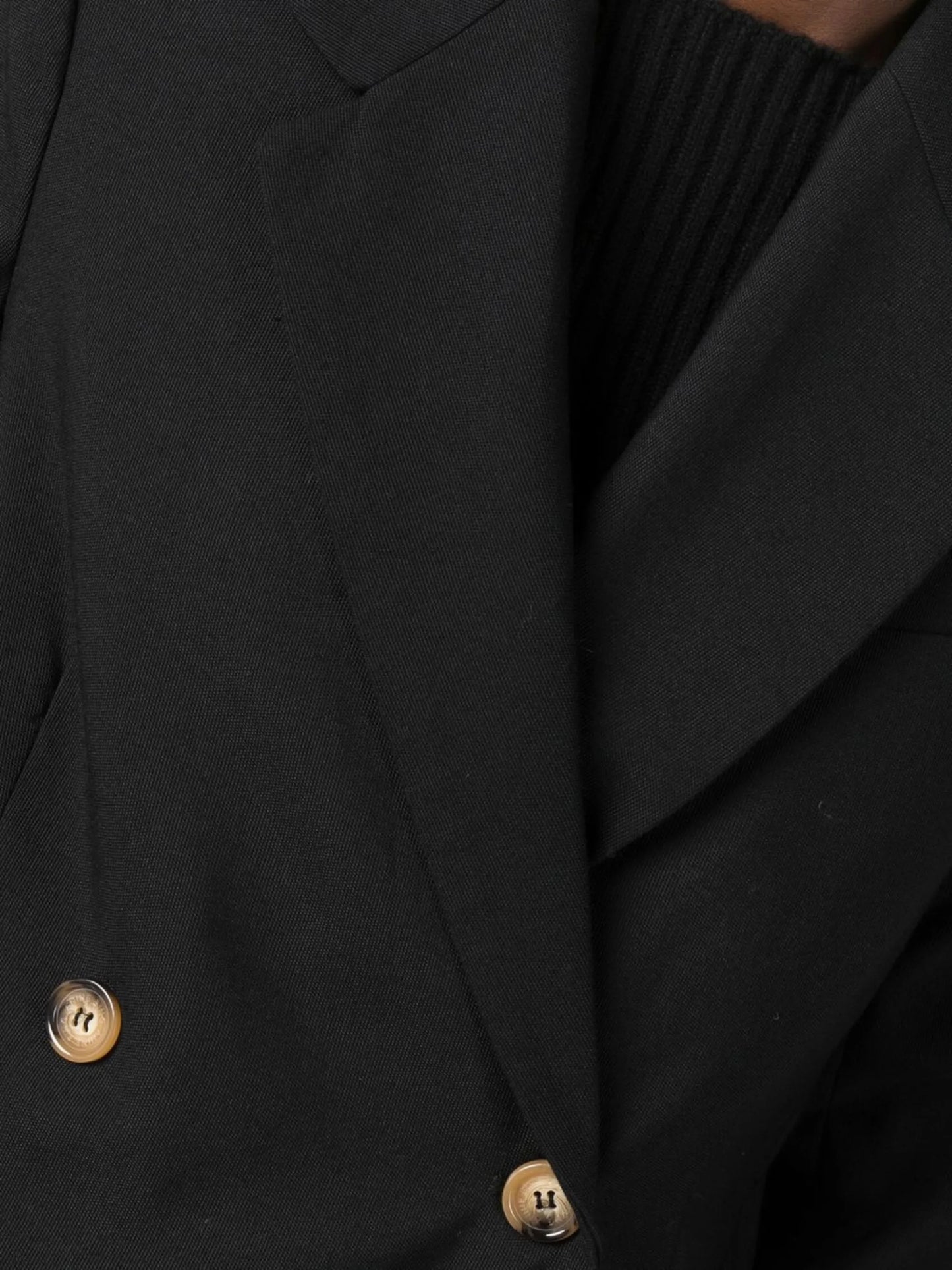 notched-lapel double-breasted blazer