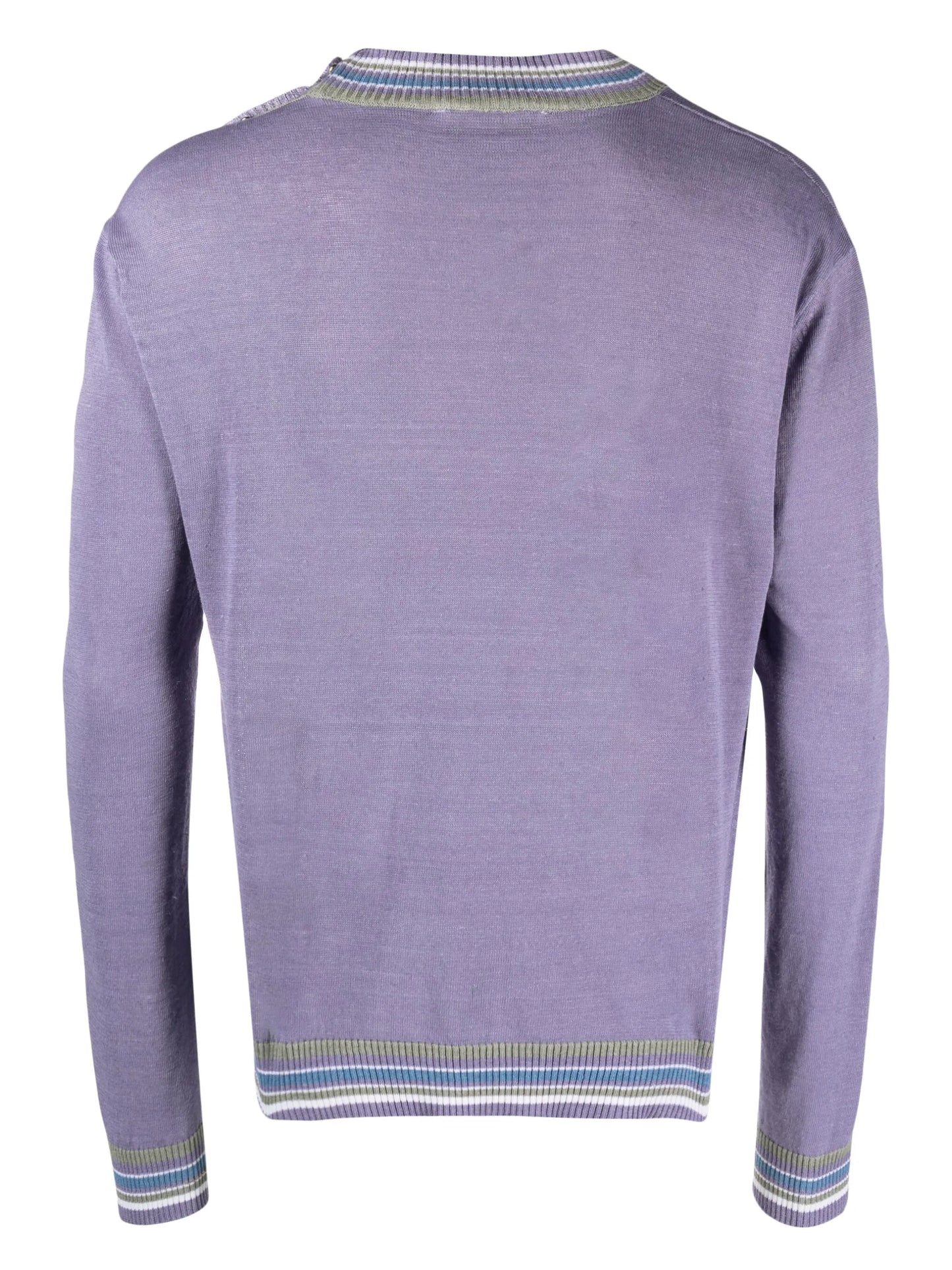 long-sleeve linen blend sweatshirt