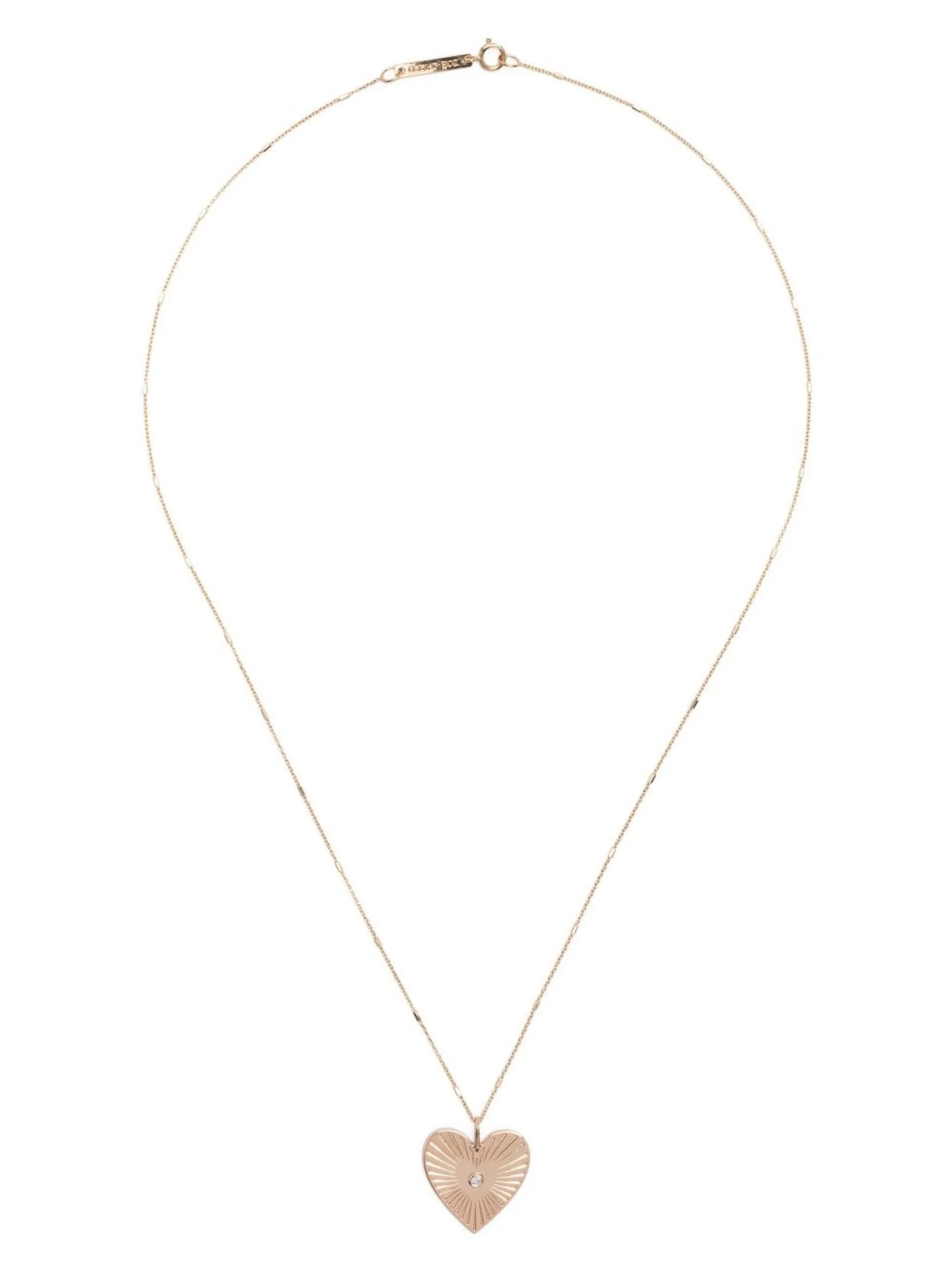14kt yellow gold Radiant Heart diamond necklace