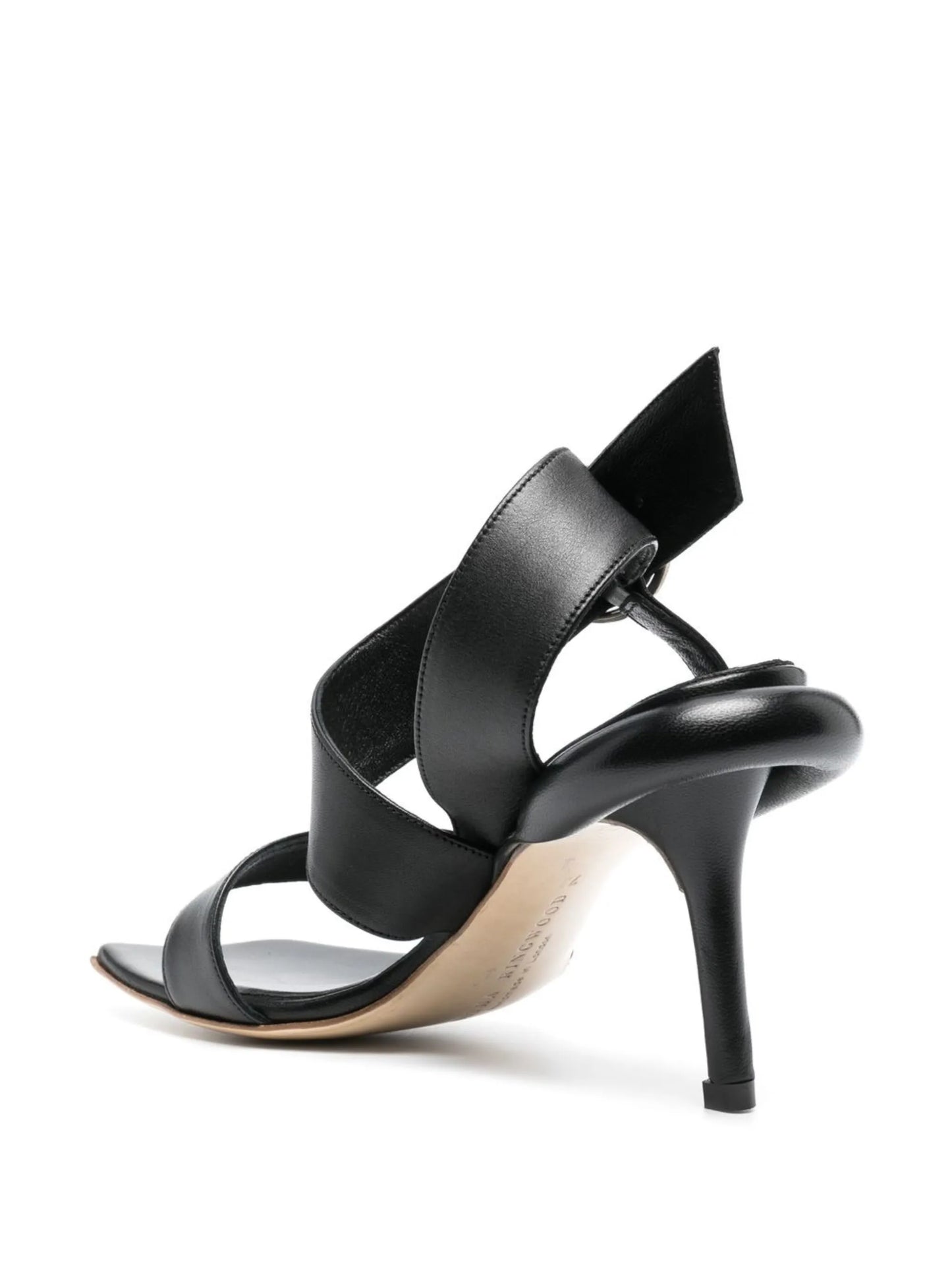100mm ankle-strap leather sandals