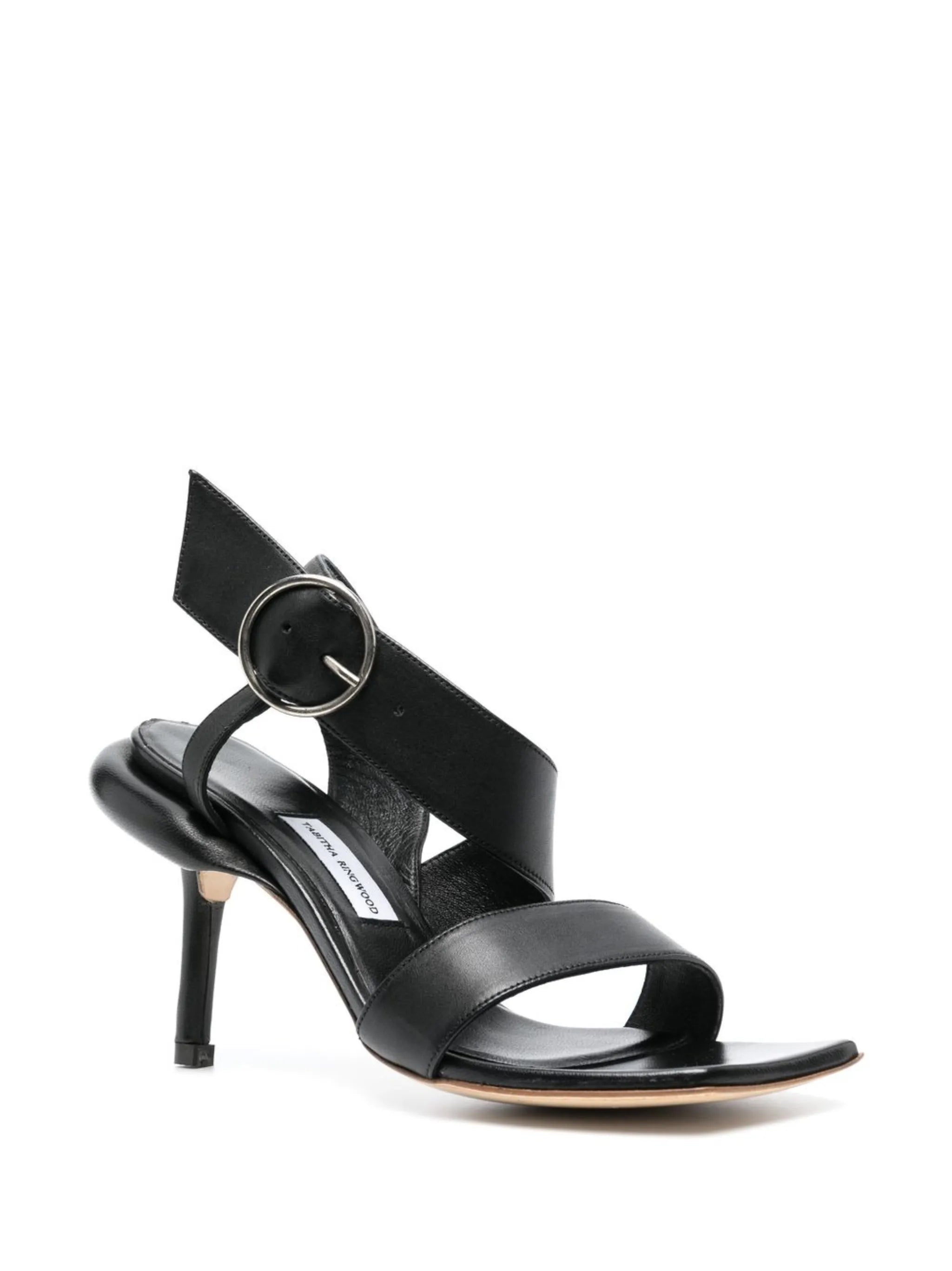 100mm ankle-strap leather sandals