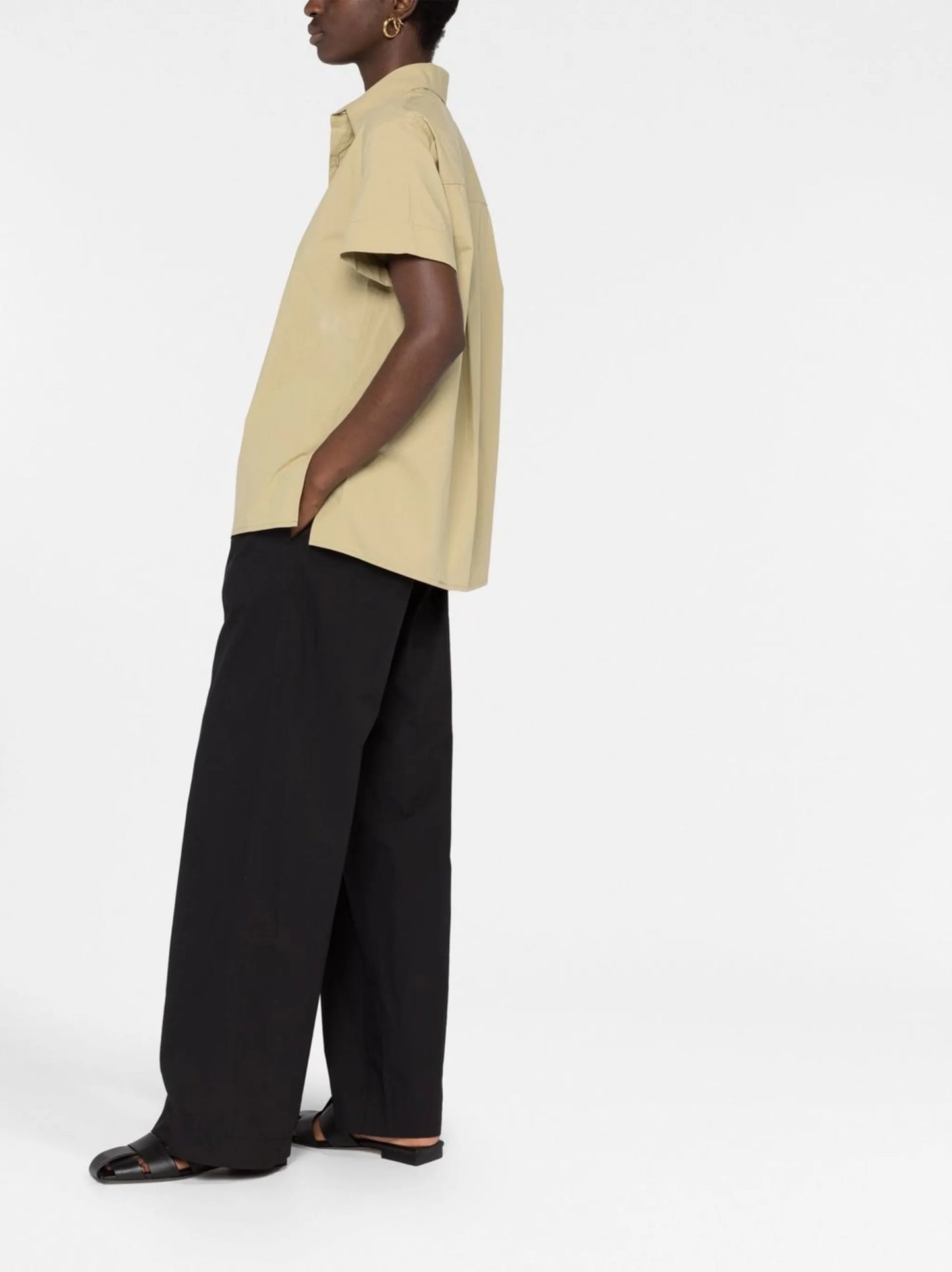 Relaxed organic-cotton short sleeved shirt
