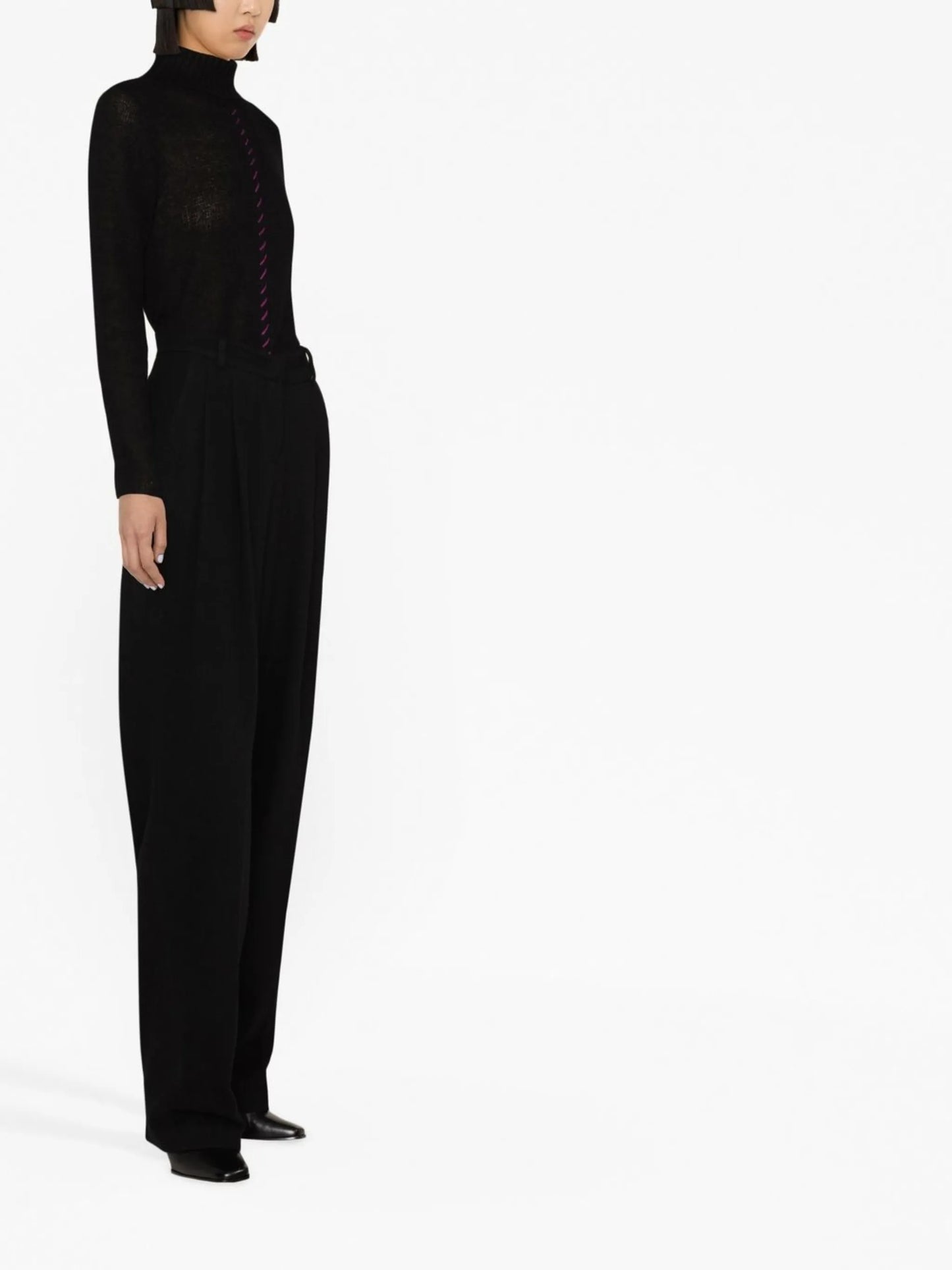 Layton pleated wool trousers