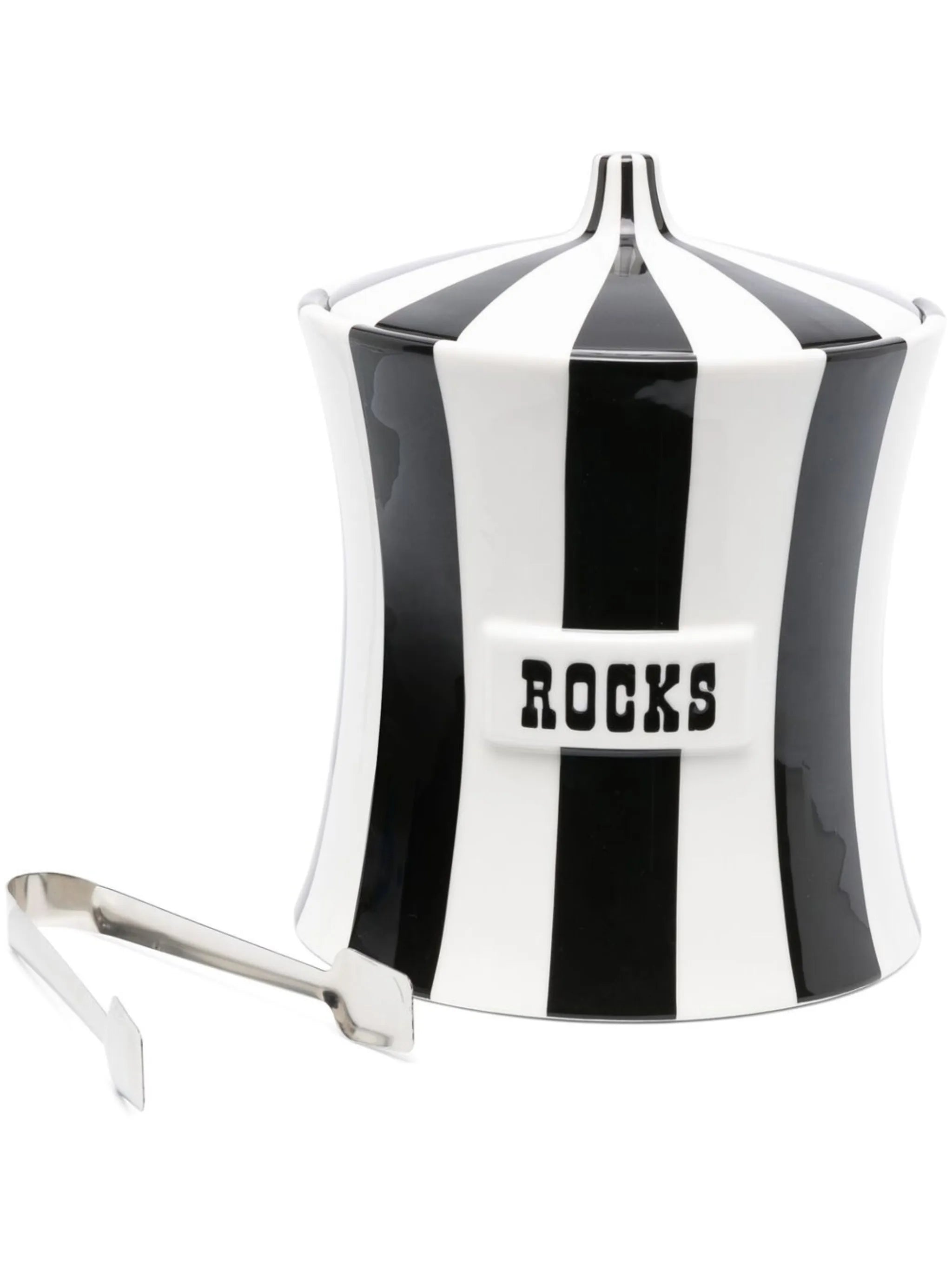 striped ceramic ice bucket
