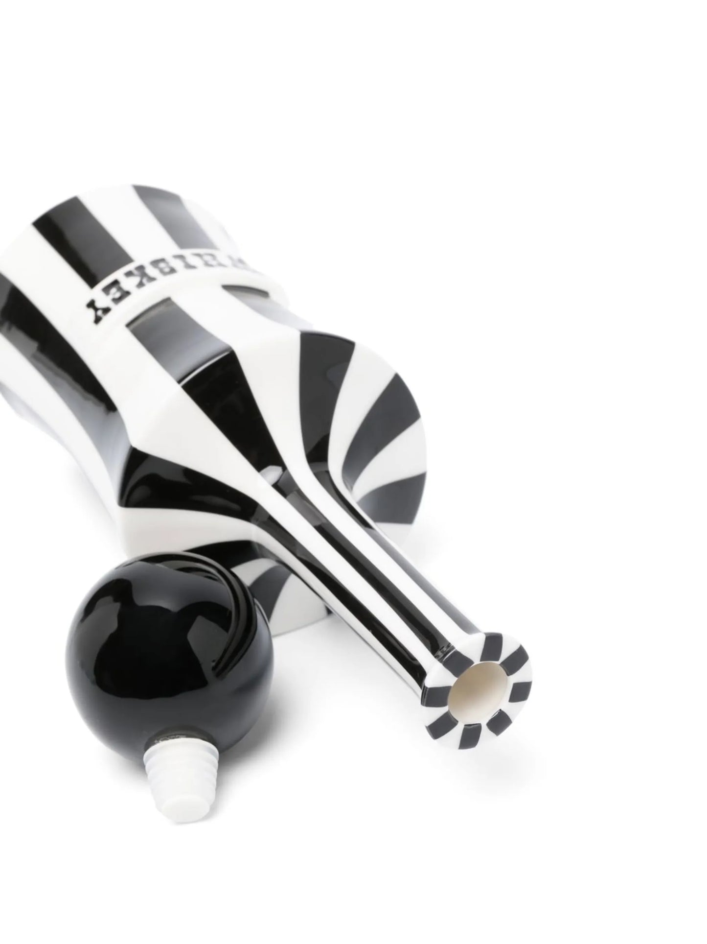 stripe ceramic decanter