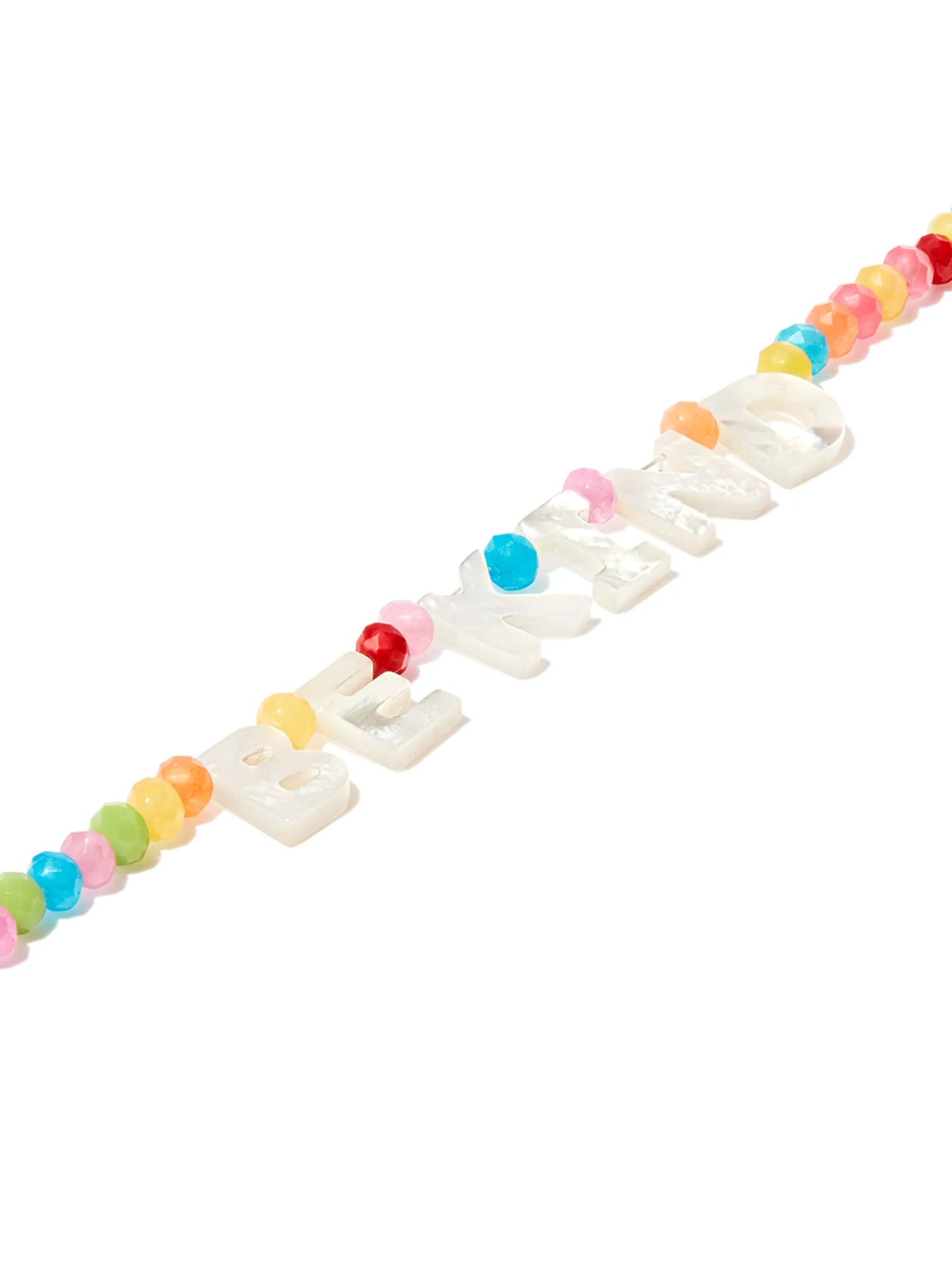9kt yellow gold First Be Kind multi-stone necklace