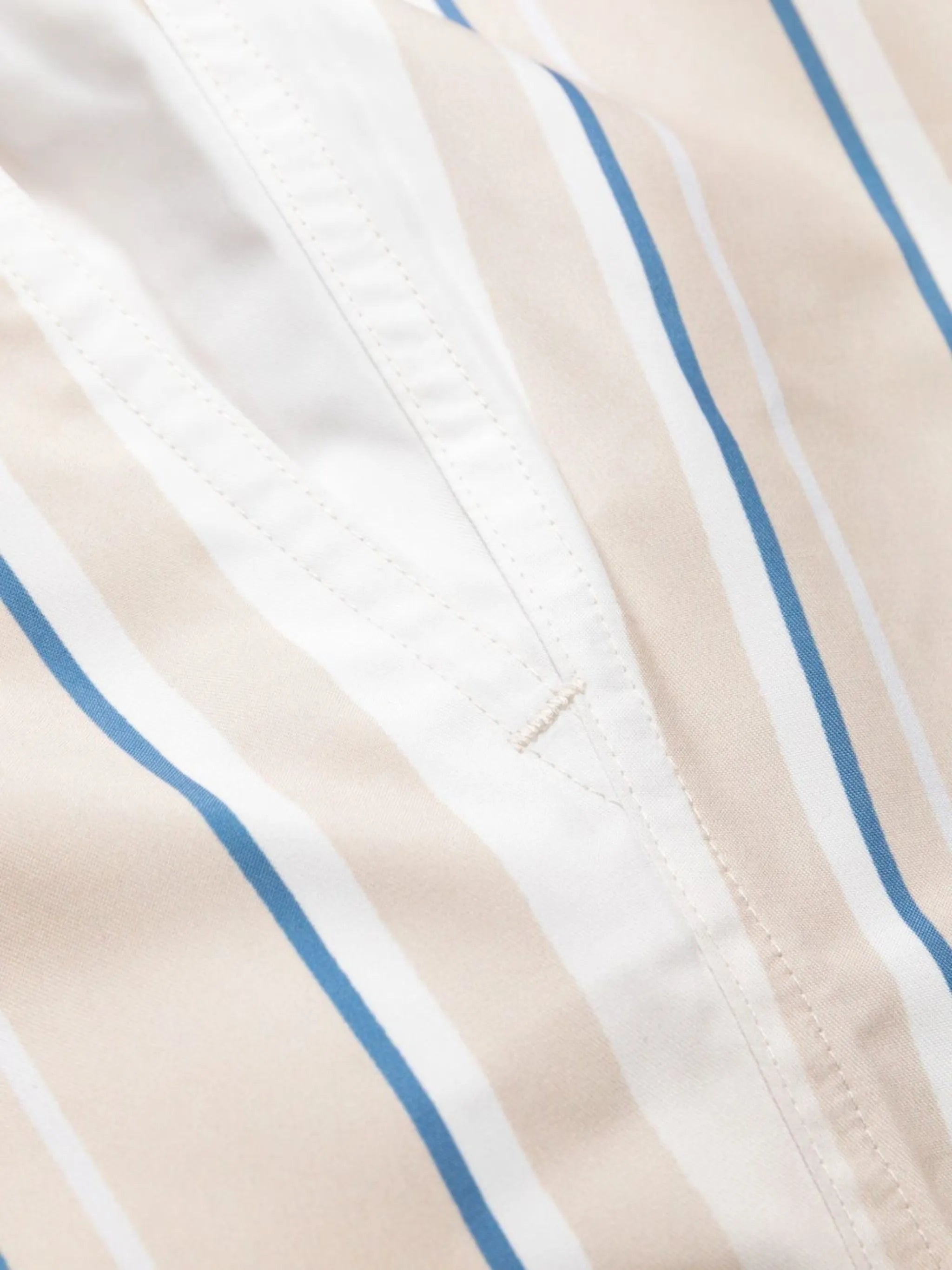 faded-stripe swim shorts