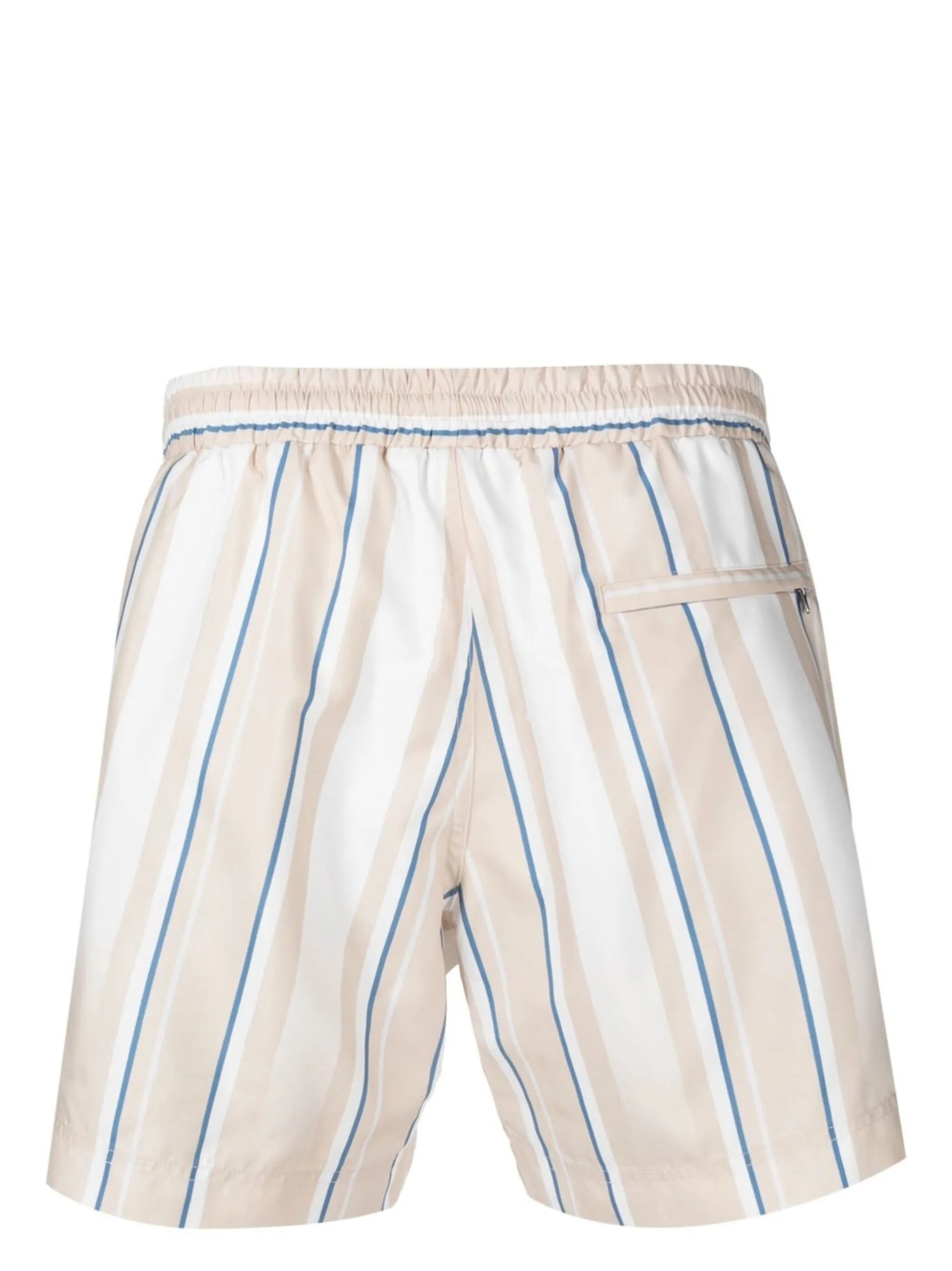 faded-stripe swim shorts