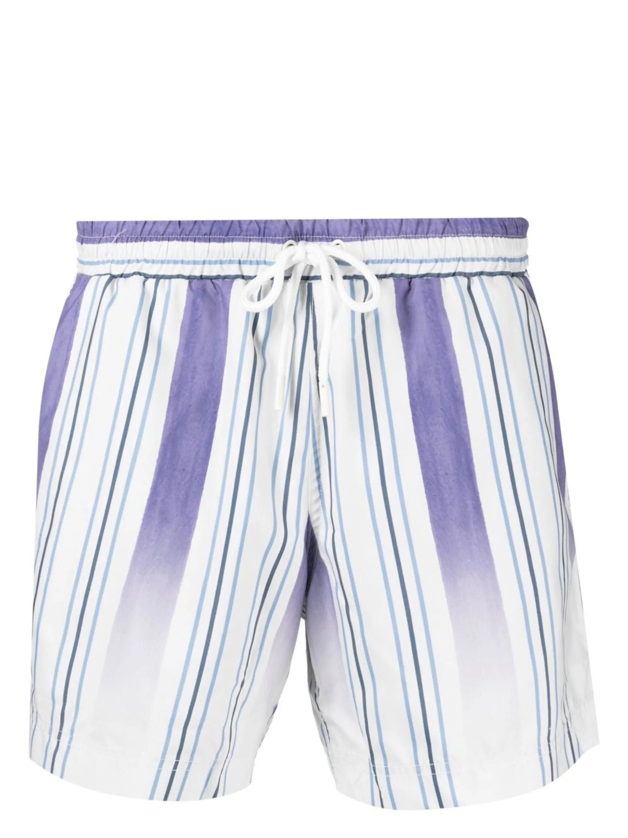 faded-stripe swim shorts