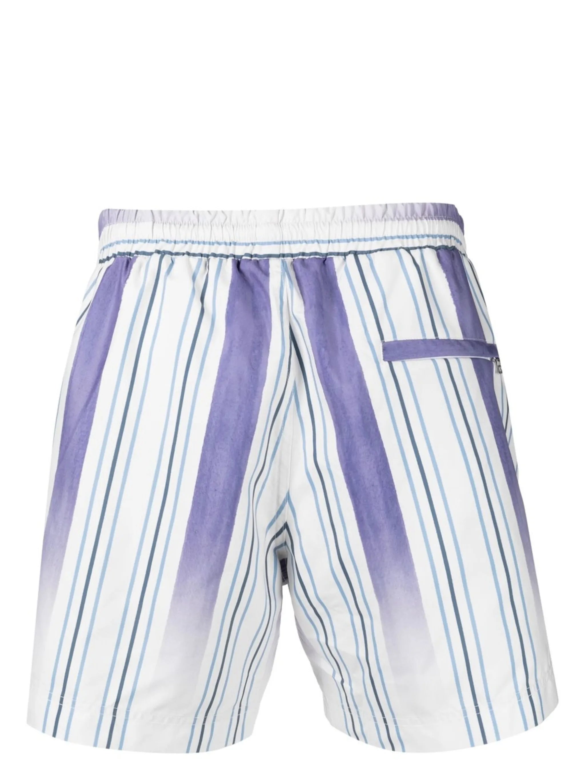 faded-stripe swim shorts