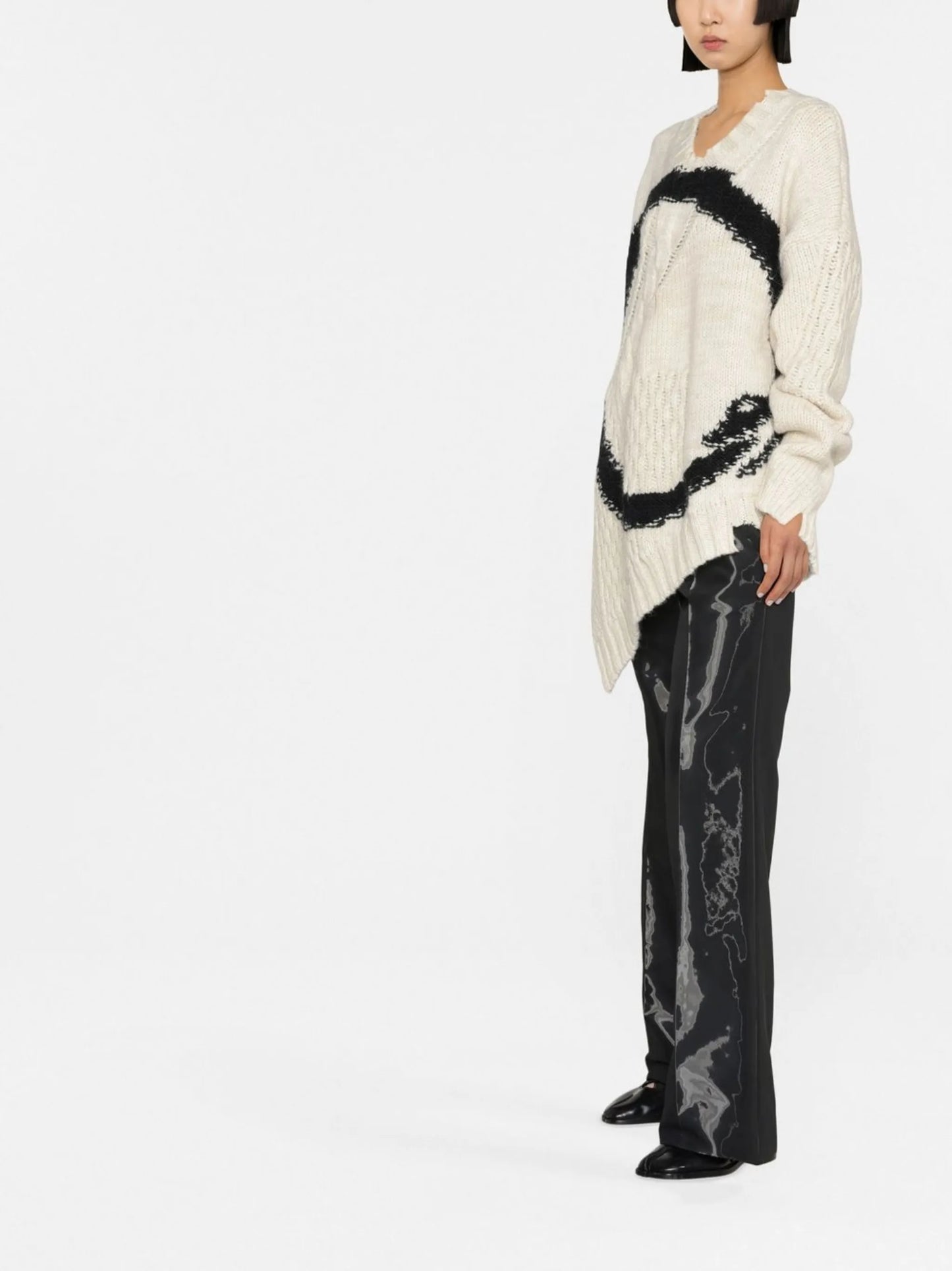 distressed asymmetric jumper