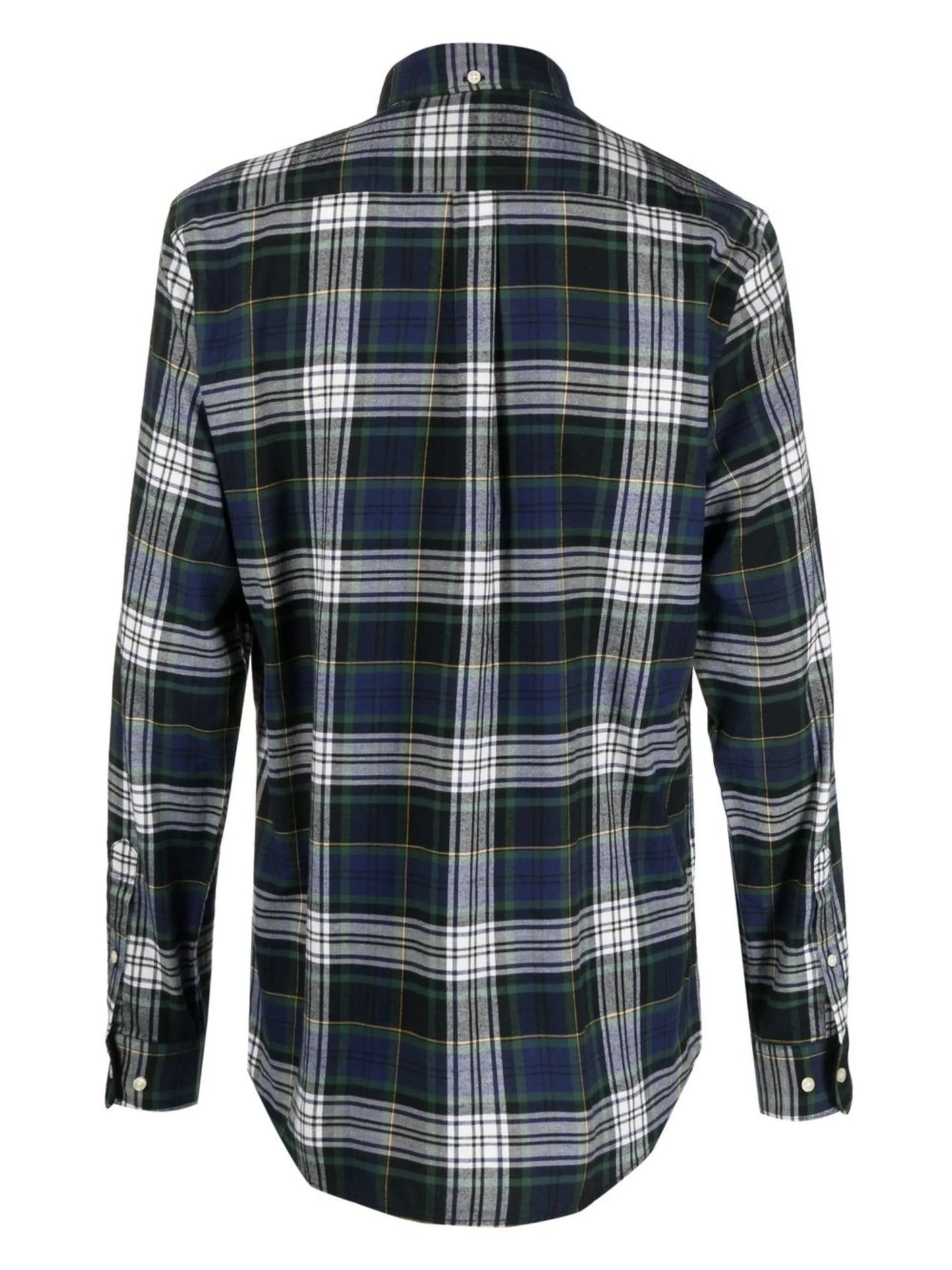long-sleeve plaid-check shirt