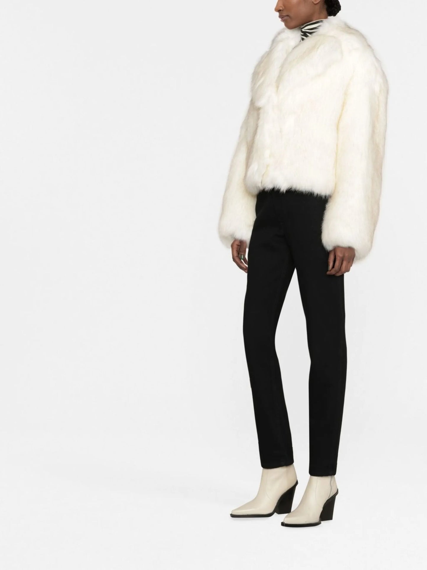 Samara faux-fur cropped jacket
