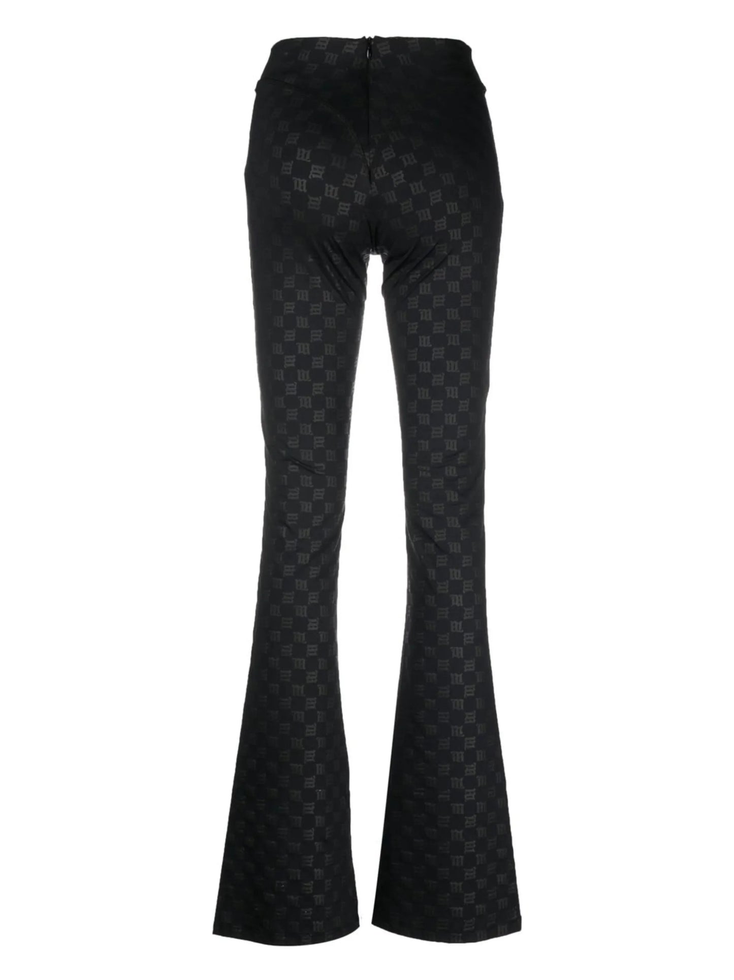 flared slim-fit trousers