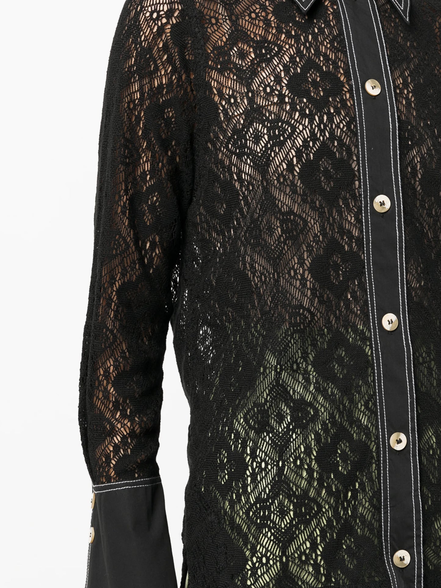 lace long-sleeve shirt