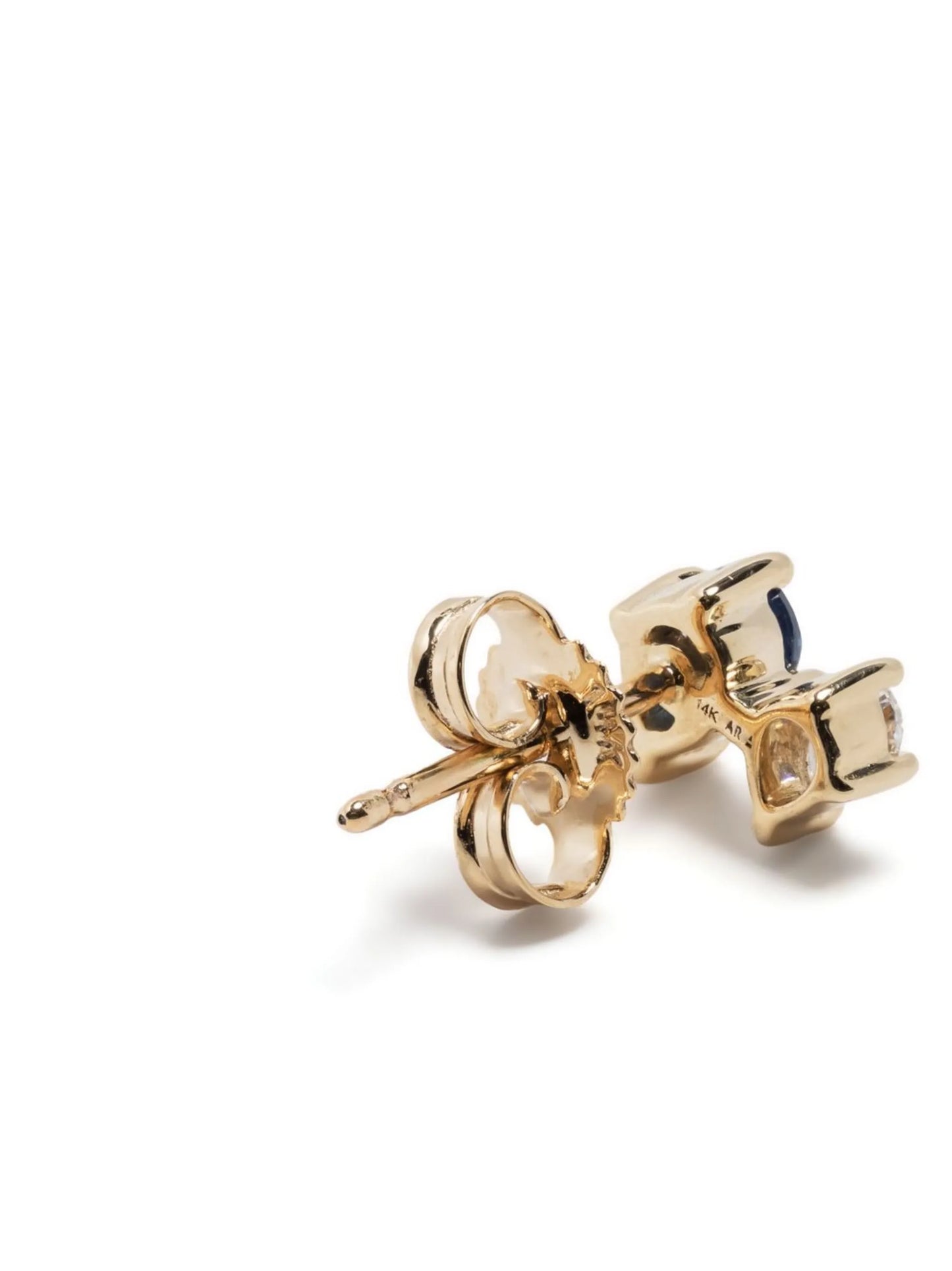 14kt yellow gold Premier Amigos sapphire and diamond earrings