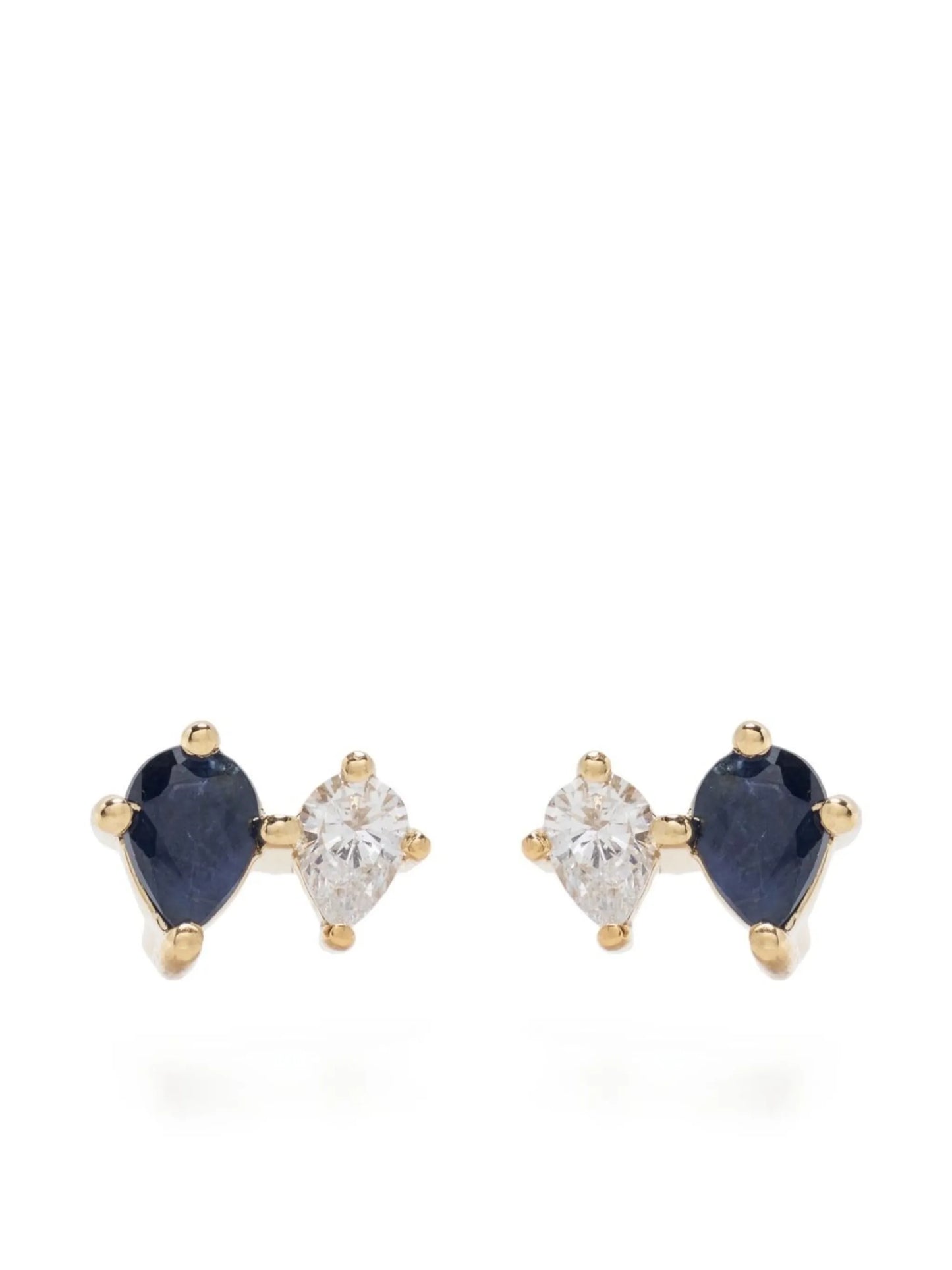 14kt yellow gold Premier Amigos sapphire and diamond earrings