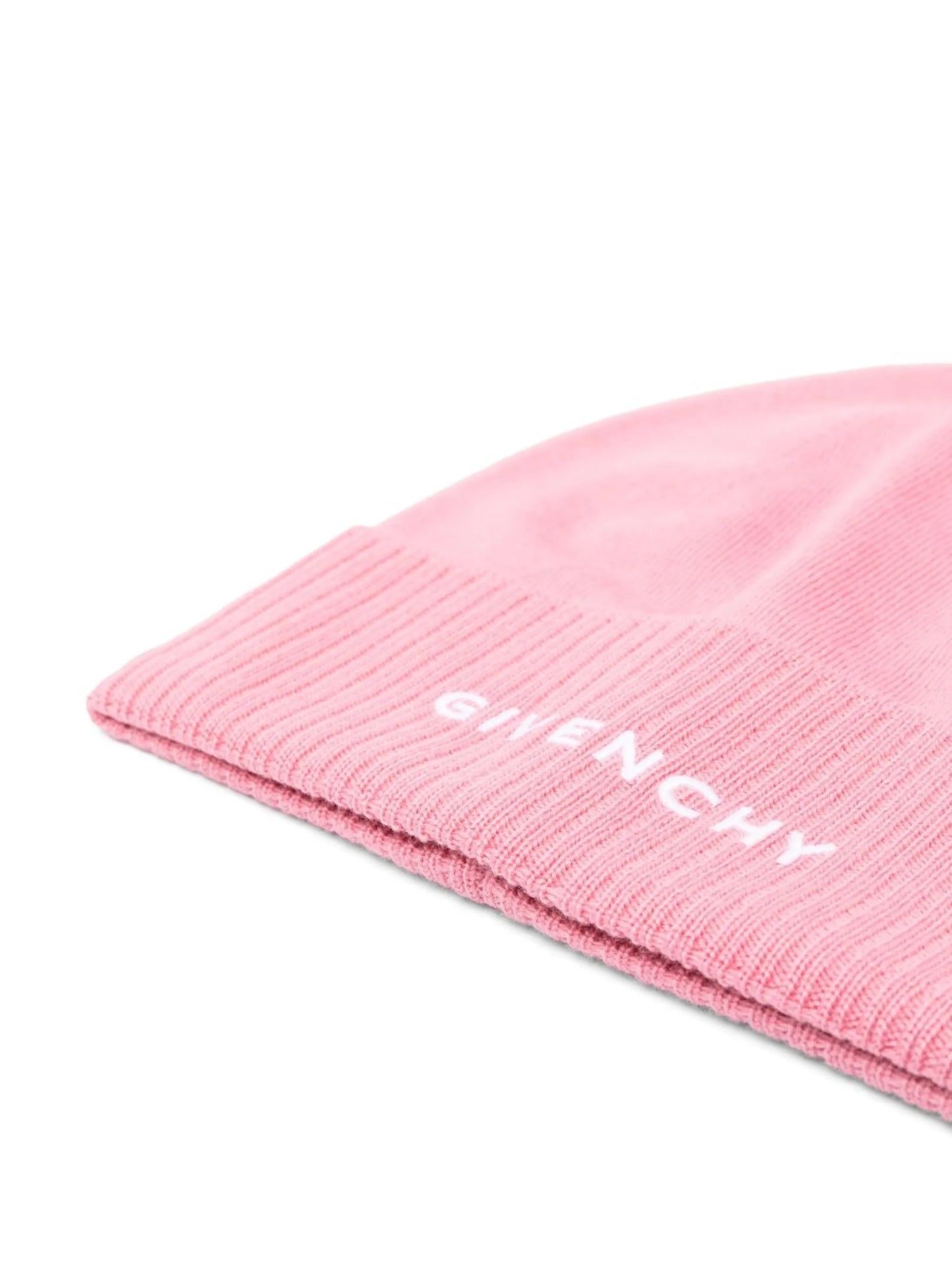 logo-print wool beanie