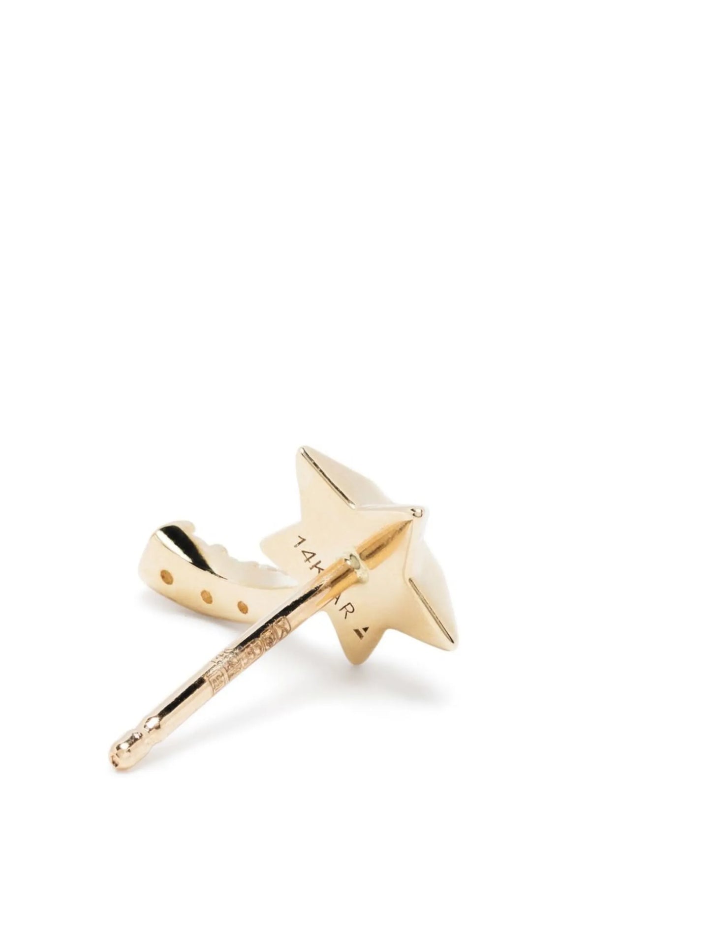 14kt yellow gold Shooting Star stud earring
