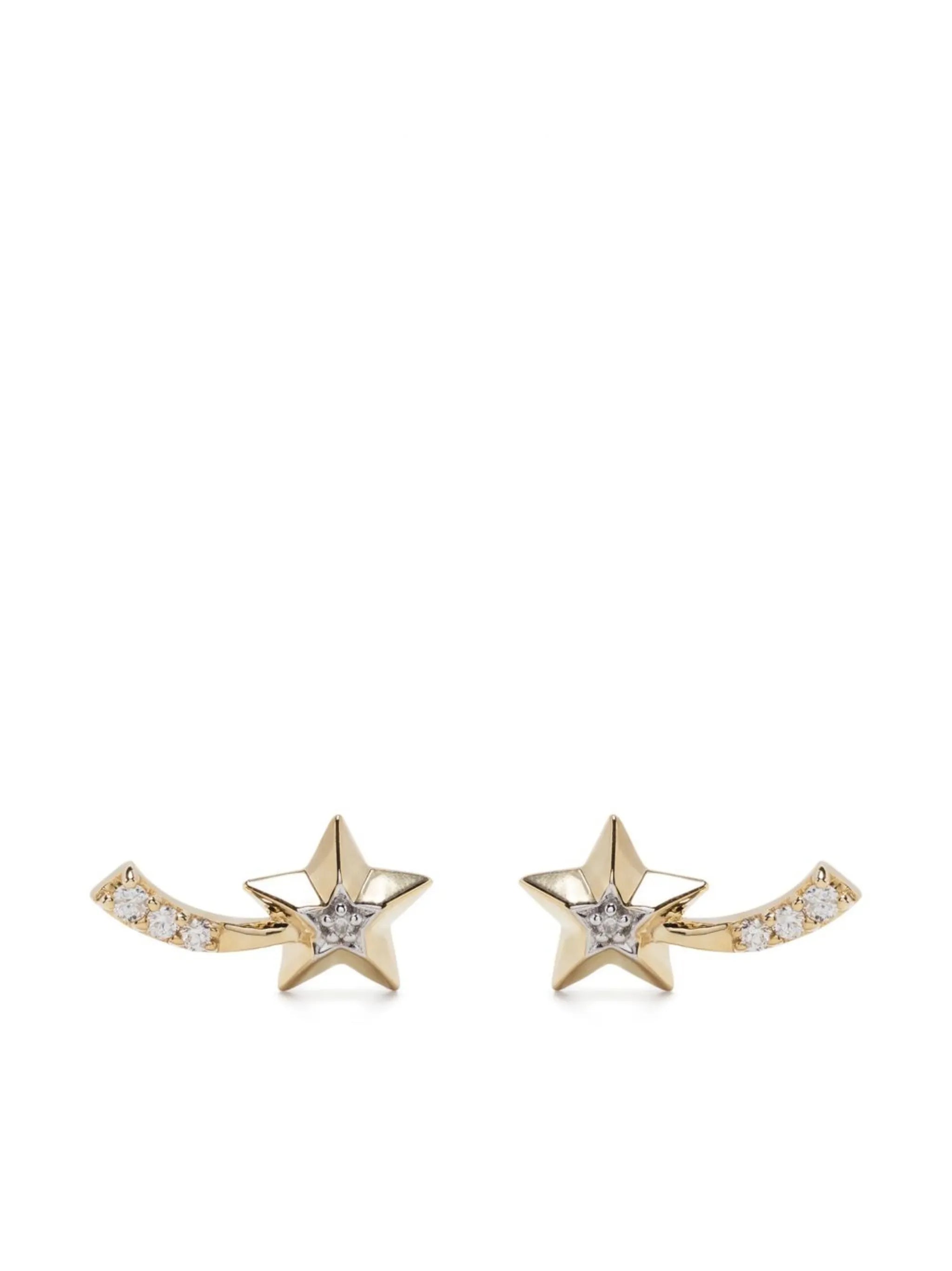 14kt yellow gold Shooting Star stud earring