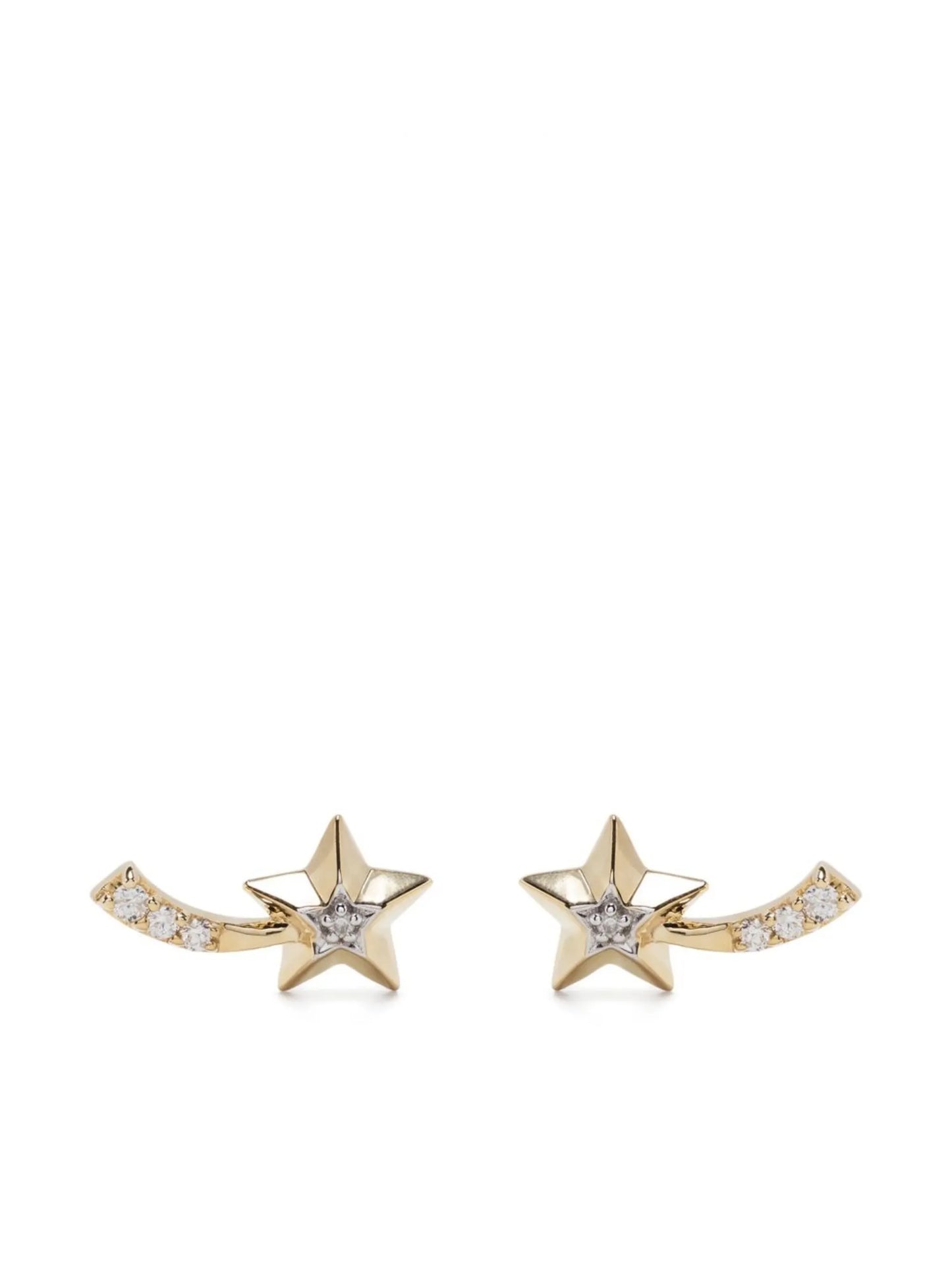 14kt yellow gold Shooting Star stud earring