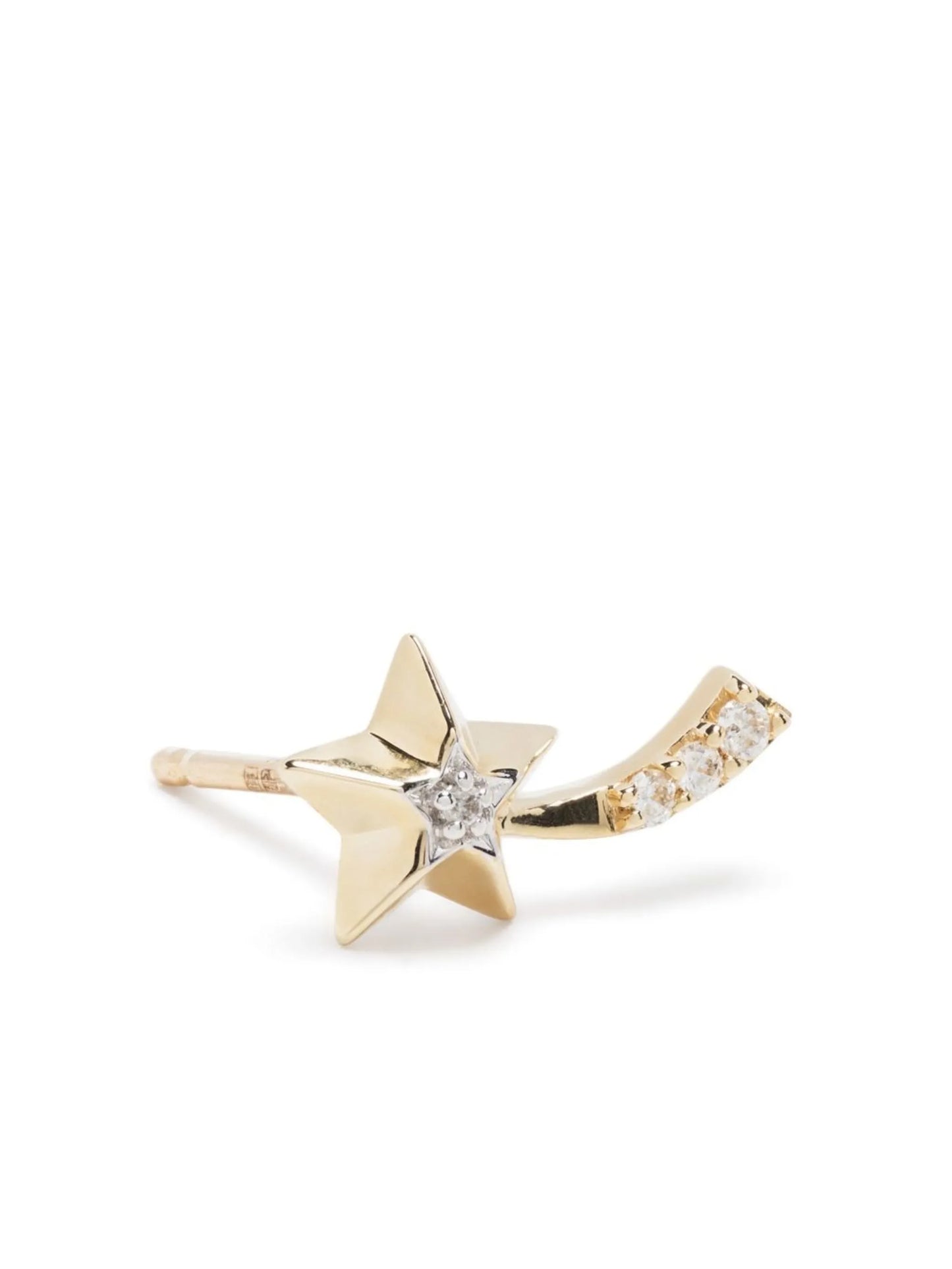 14kt yellow gold Shooting Star stud earring