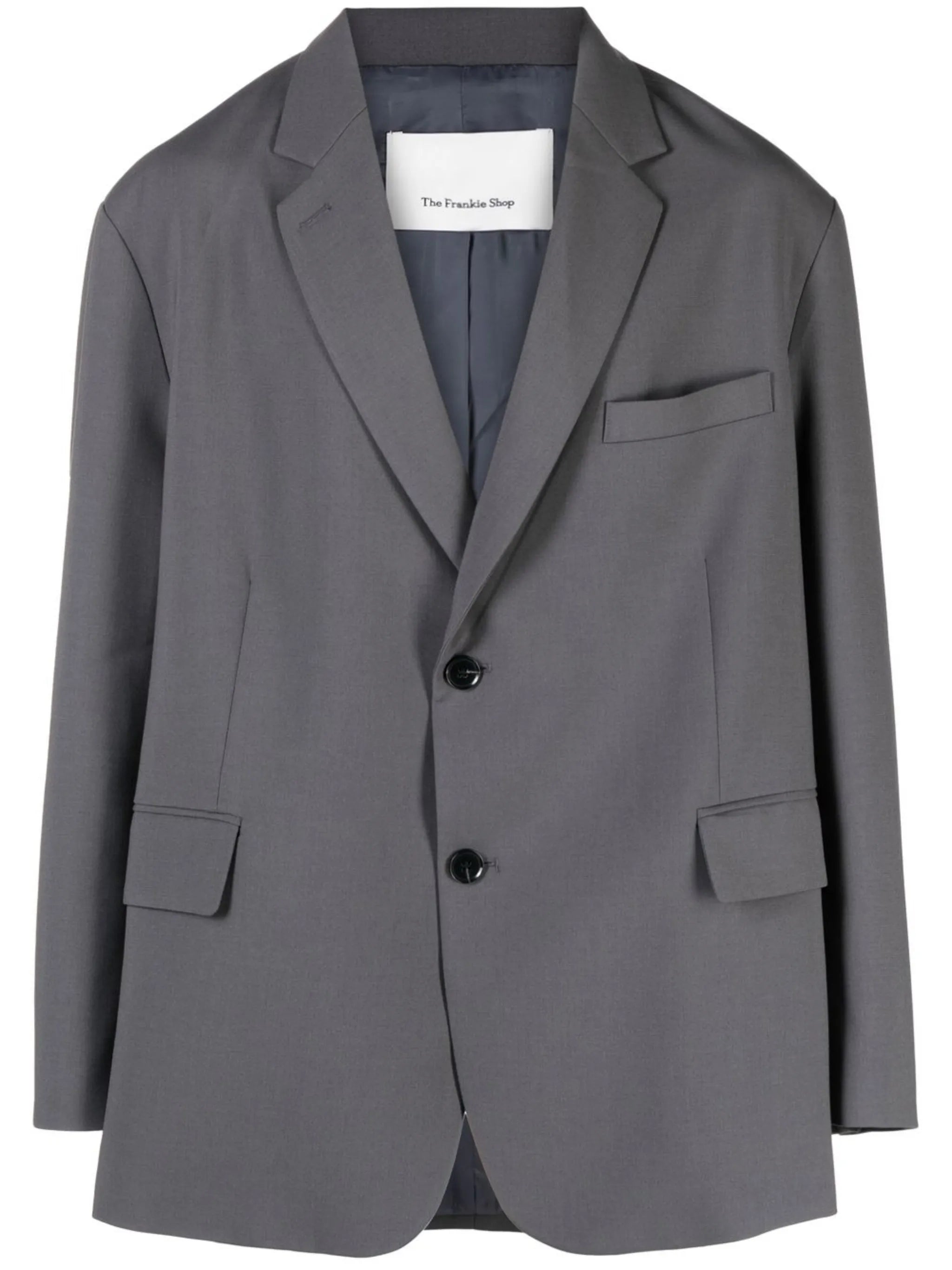 boxy single-breasted blazer