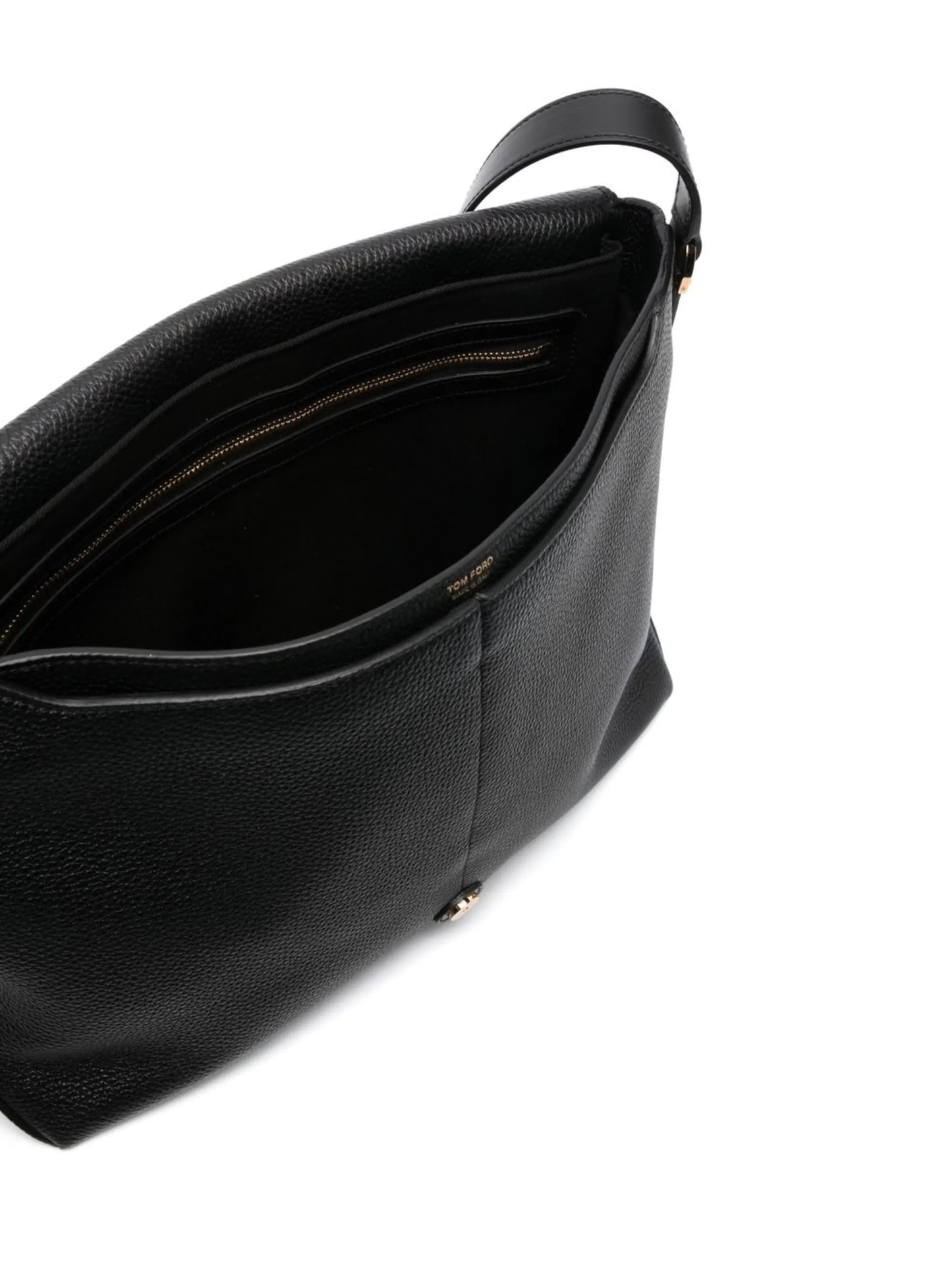 front buckle-detail messenger bag