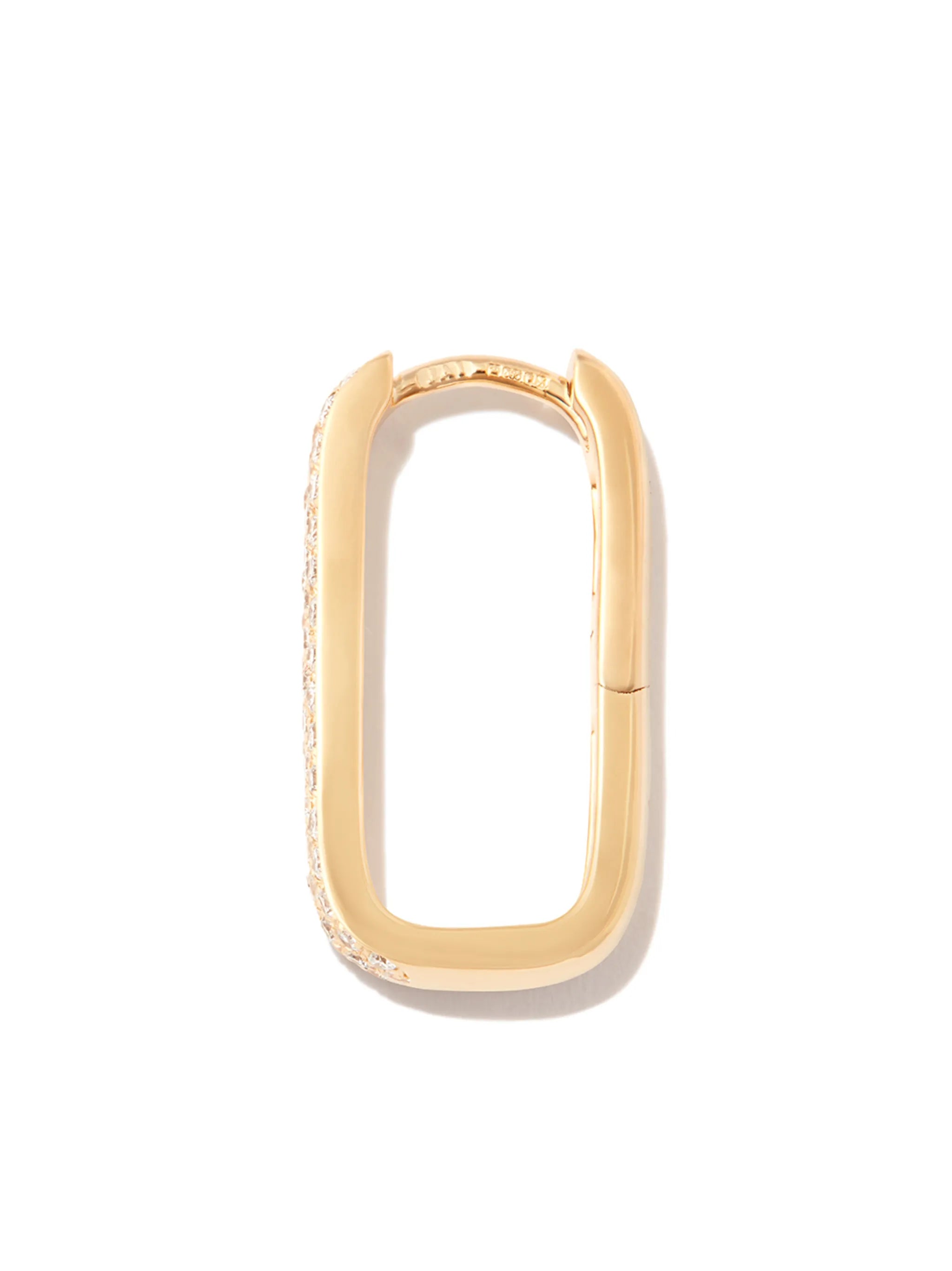 14kt yellow gold Mini Rectangle diamond earring