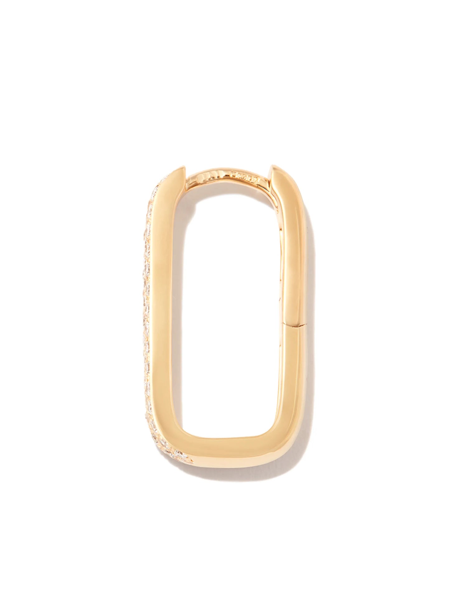 14kt yellow gold Mini Rectangle diamond earring
