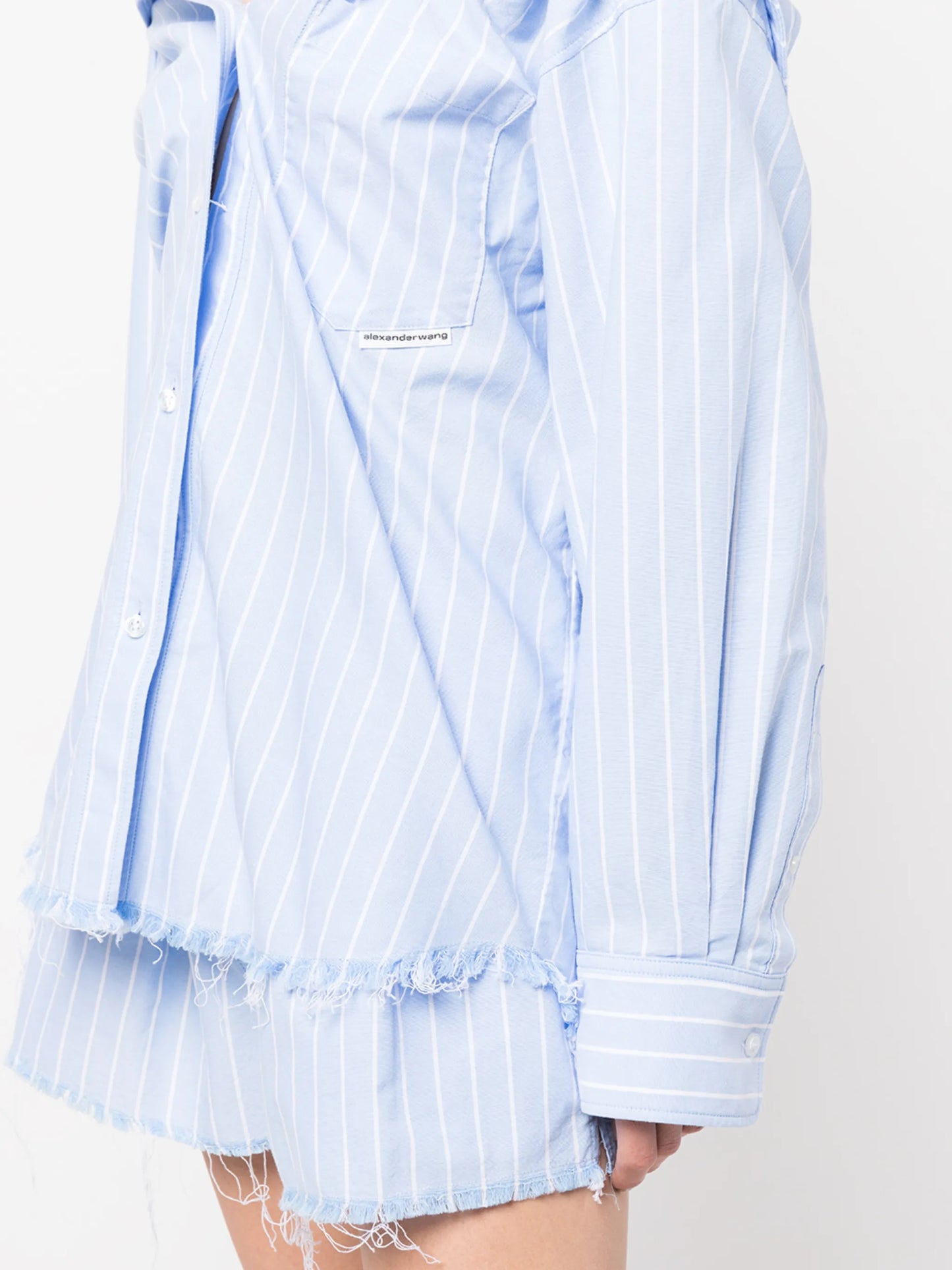 off-shoulder striped shirt
