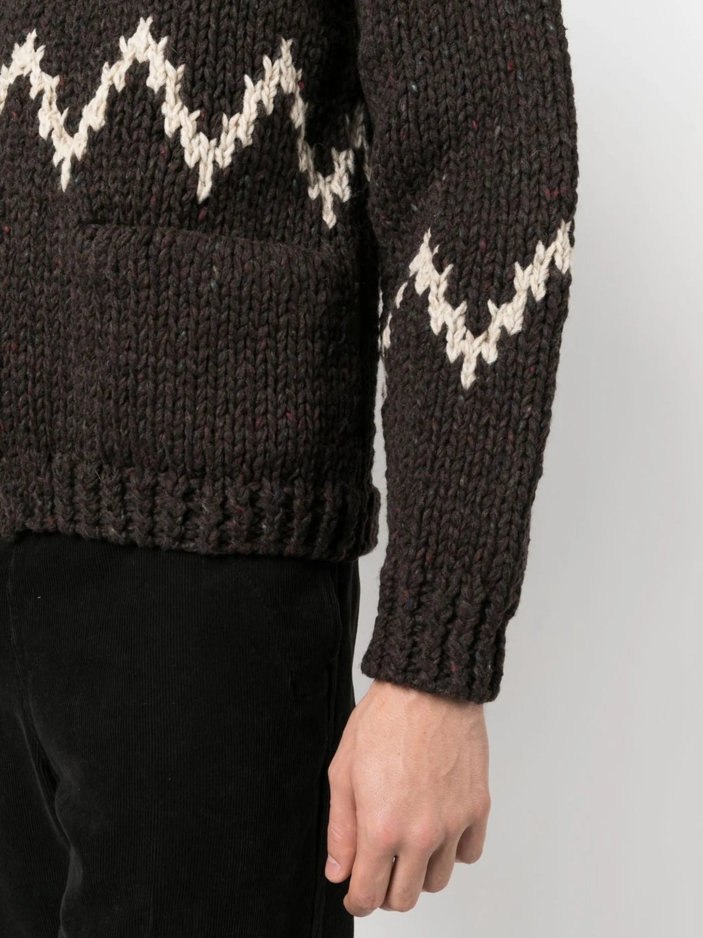 chunky knit wool cardigan