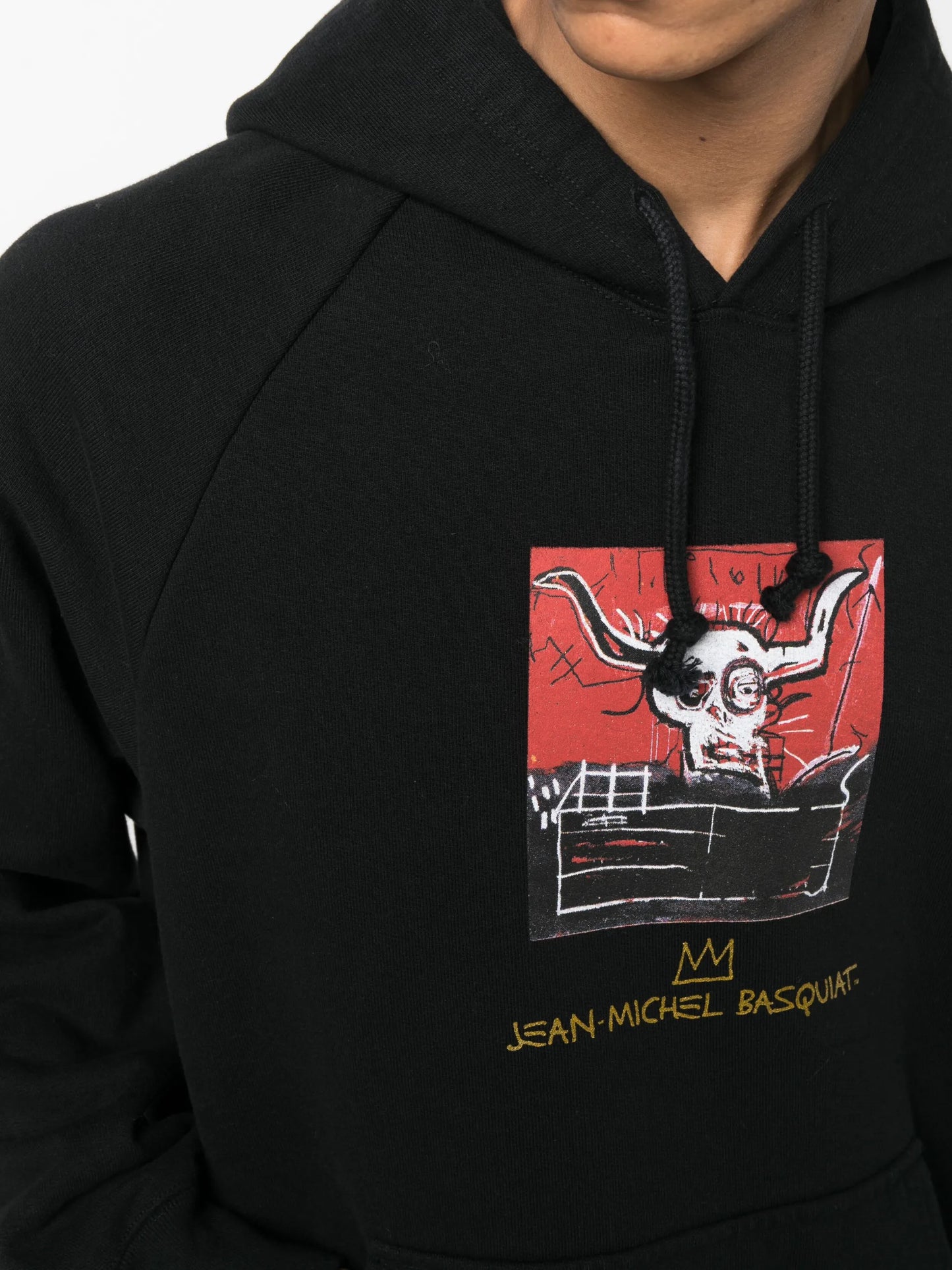 graphic-print cotton hoodie